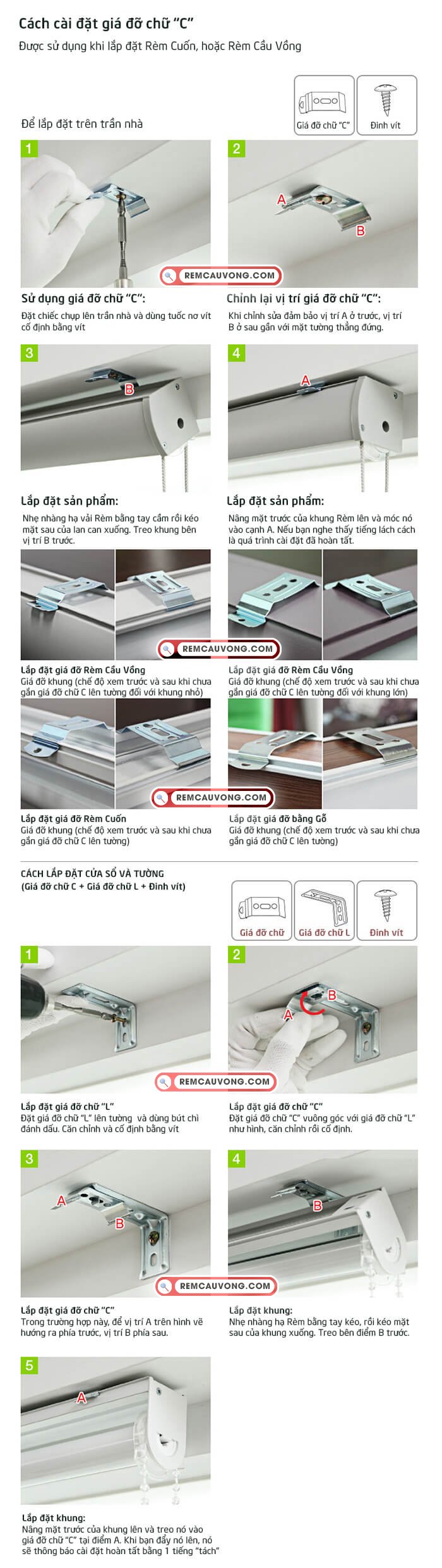 Hướng dẫn lắp đặt Rèm Cầu Vồng