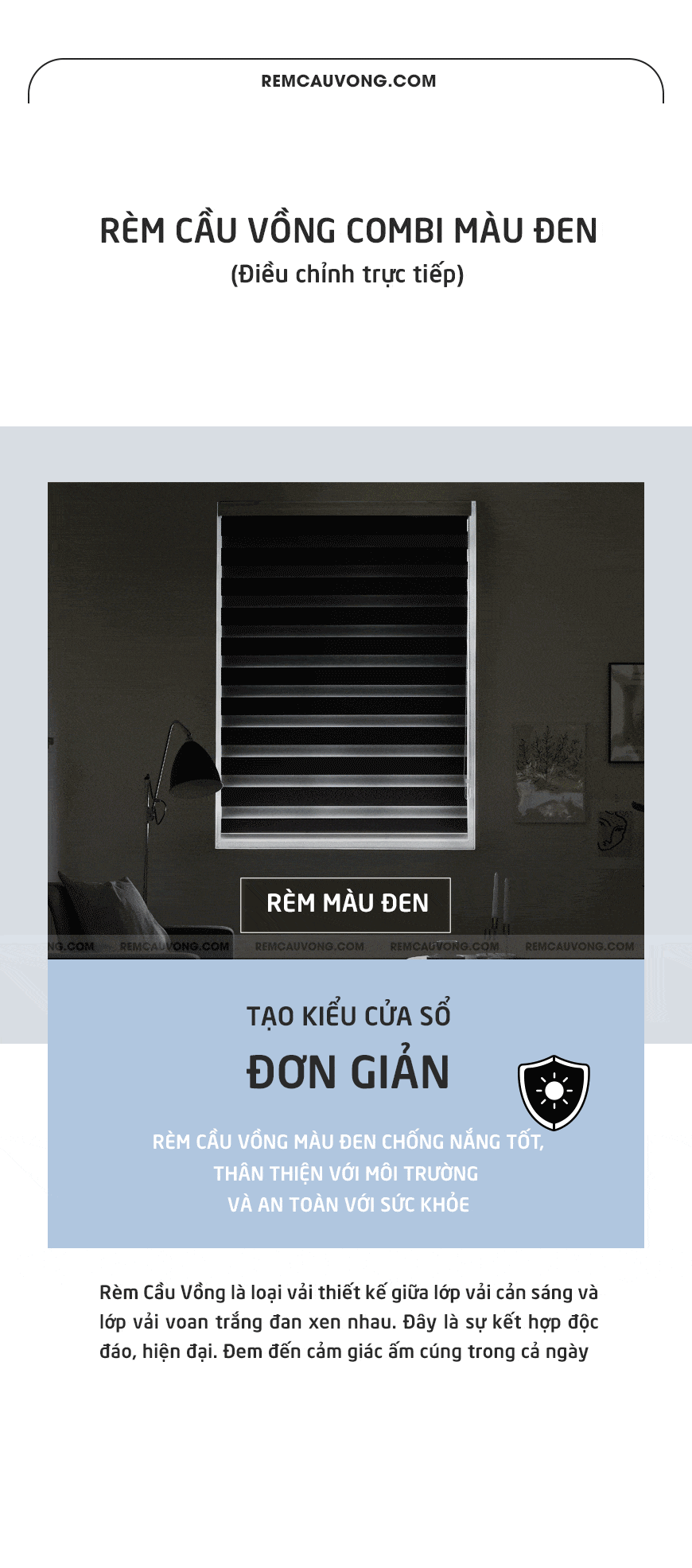 Điều chỉnh Rèm Cầu Vồng sáng tối