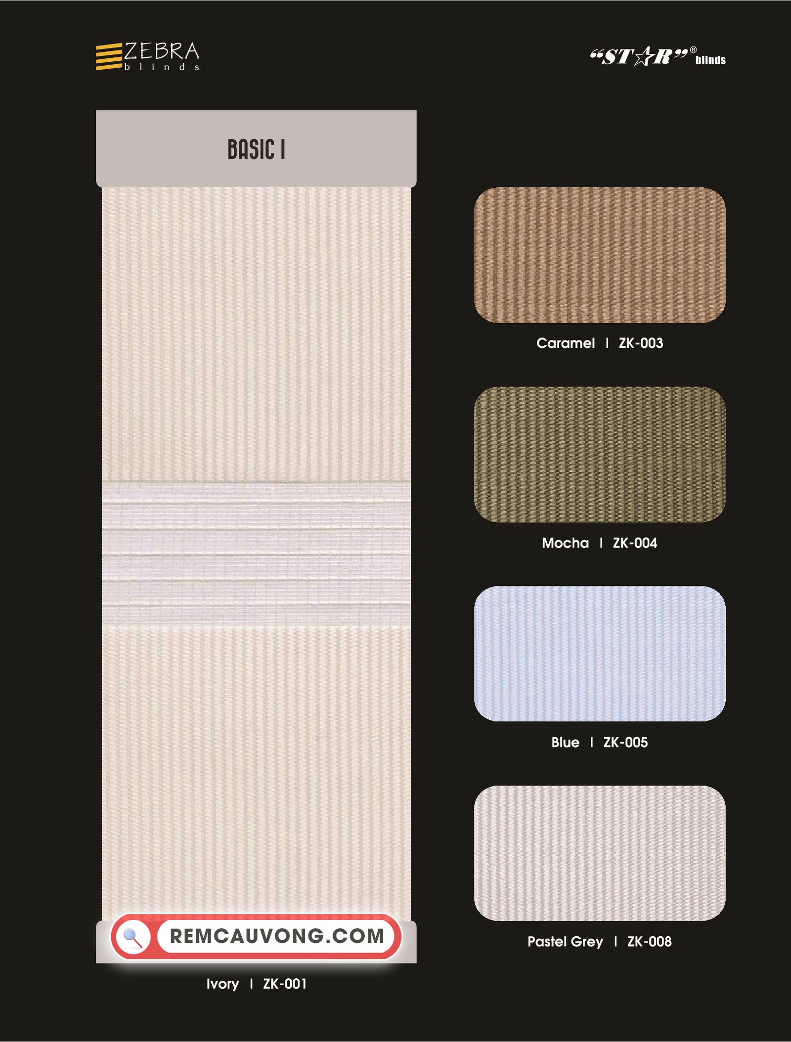 Rèm Cầu Vồng Basic-I Star Blinds