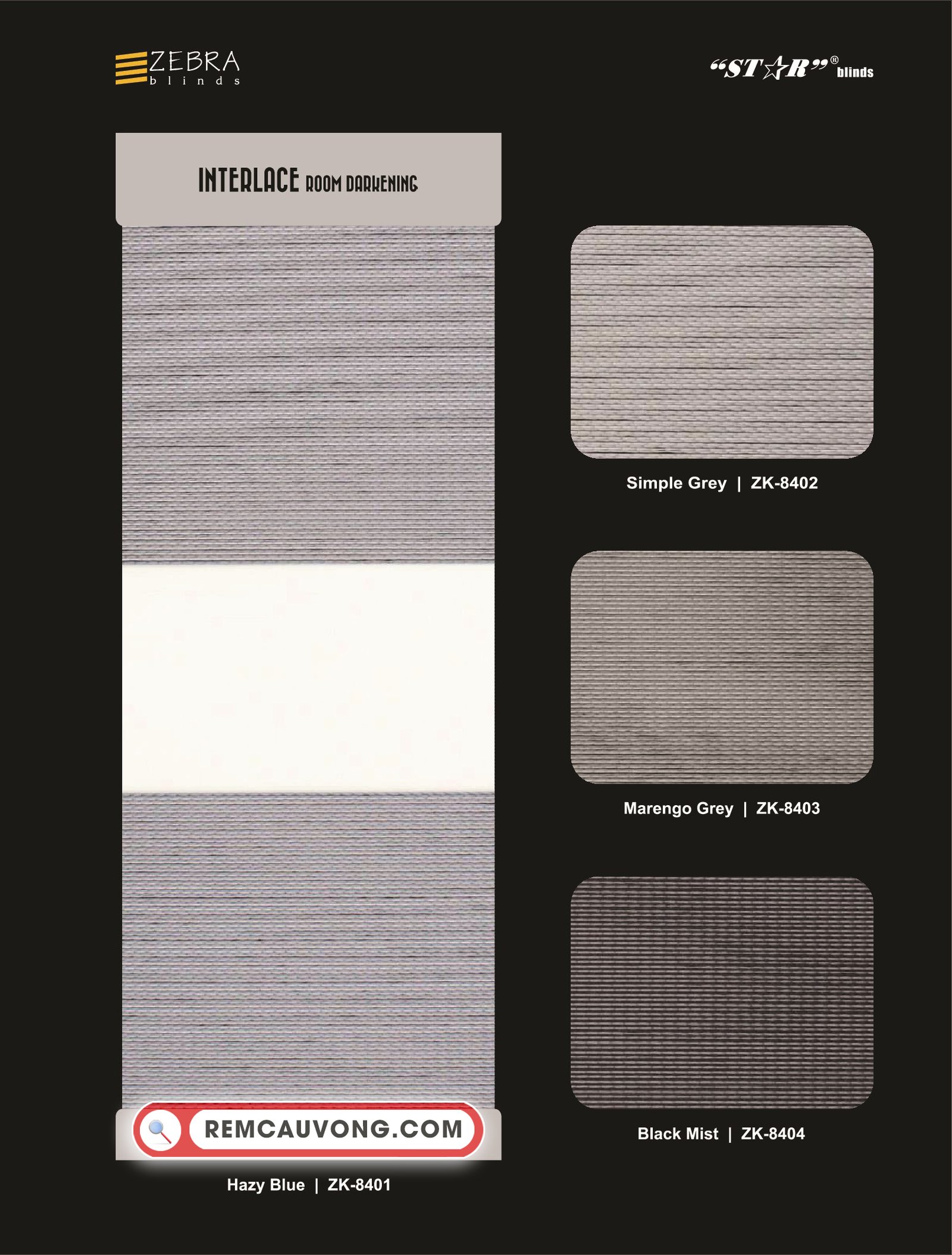 Rèm Cầu Vồng Interlace Star Blinds