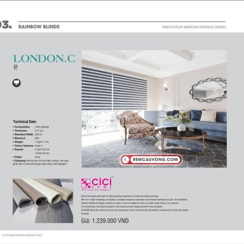 Rèm Cầu Vồng LondonC Cici Home