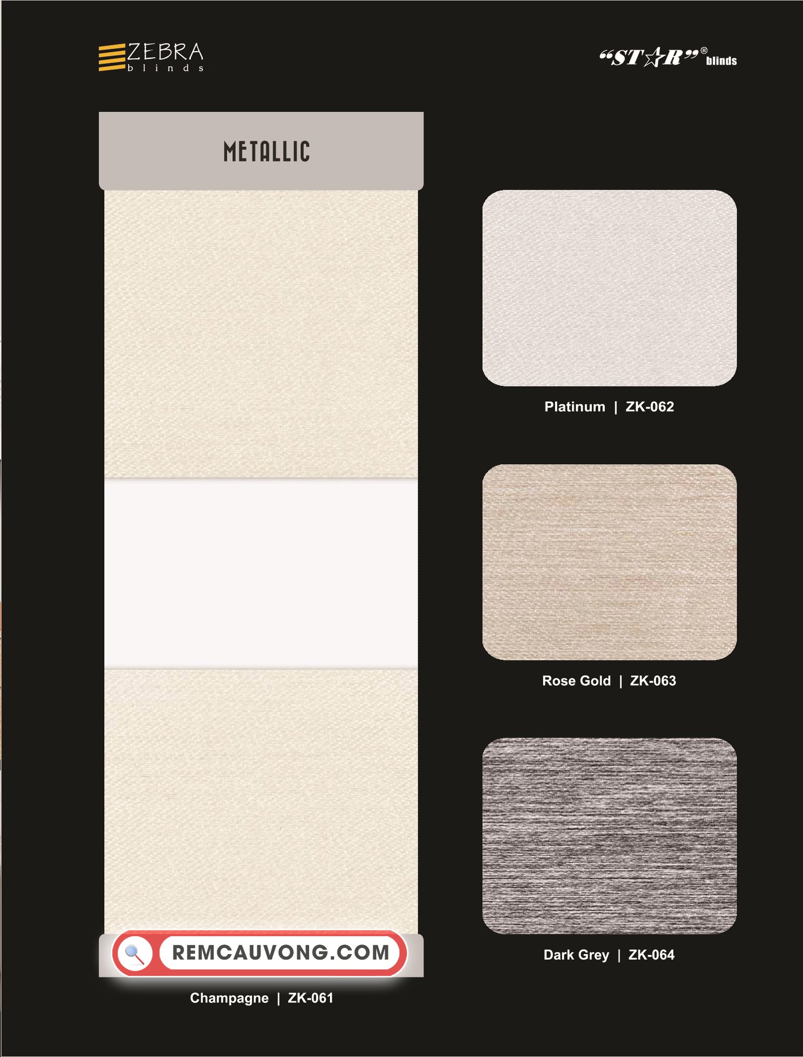 Rèm Cầu Vồng Metallic Star Blinds