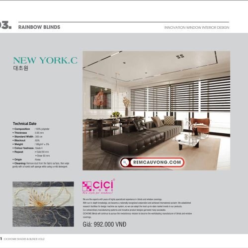 Rèm Cầu Vồng New-yorkC Cici Home