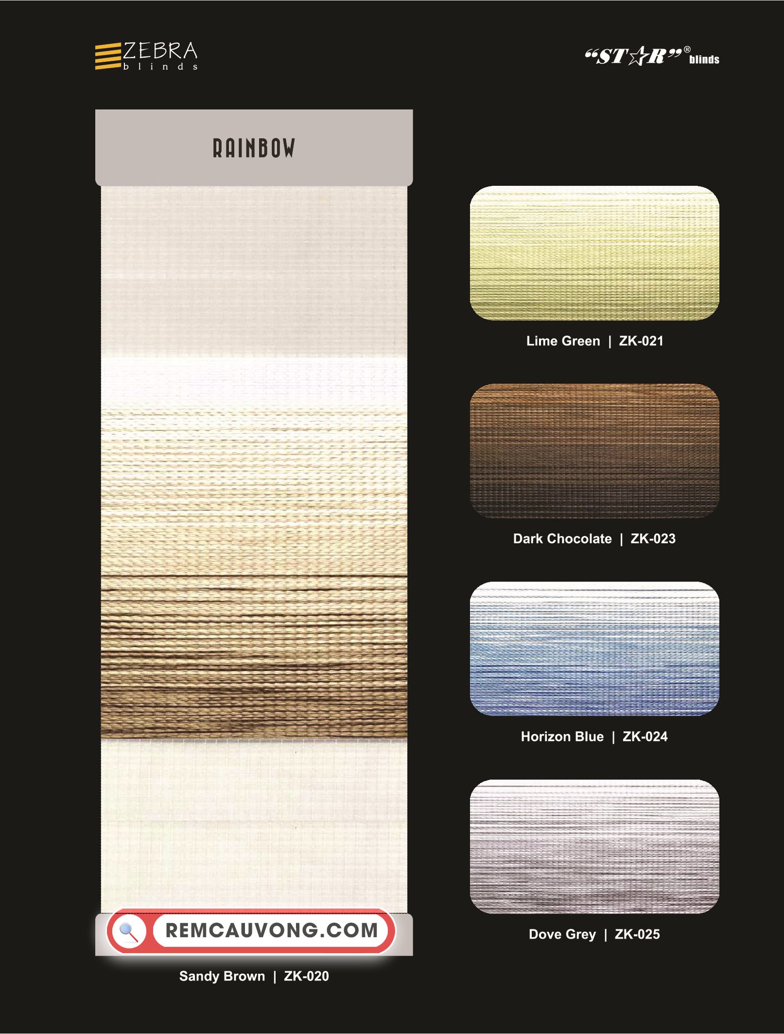 Rèm Cầu Vồng Rainbow Star Blinds