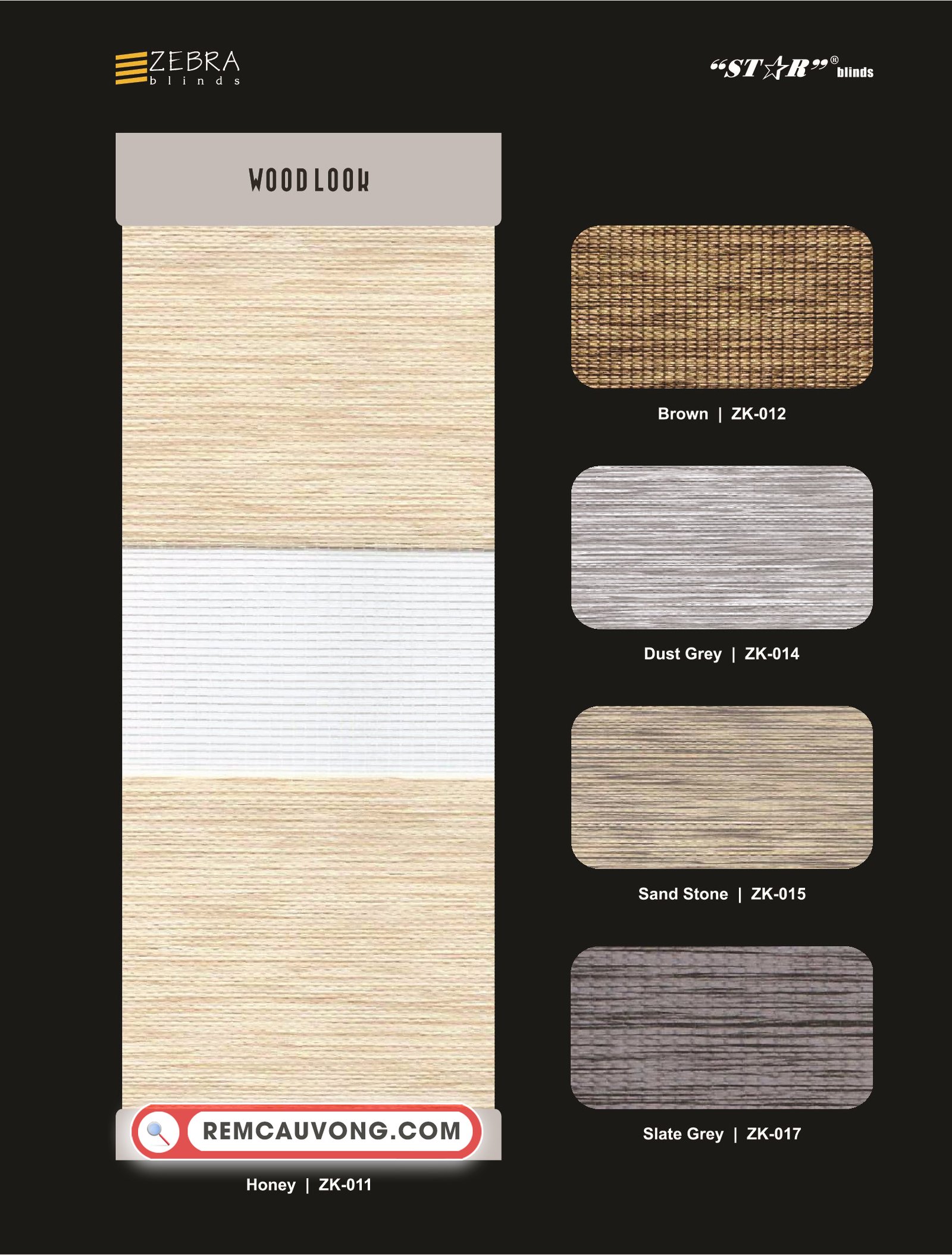 Rèm Cầu Vồng Woodlook Star Blinds