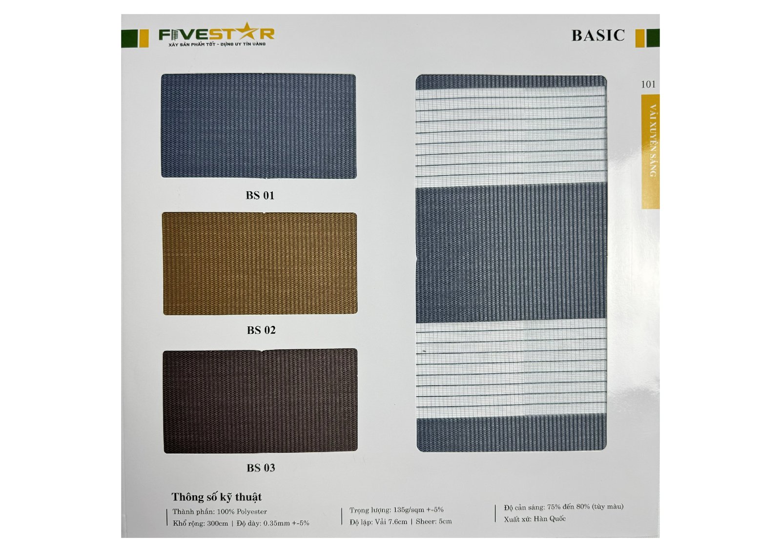 Rèm Cầu Vồng Basic Fivestar