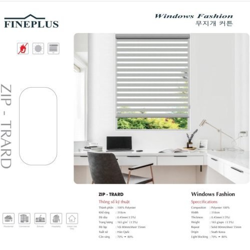 Rèm Cầu Vồng Fineplus Zip Trard