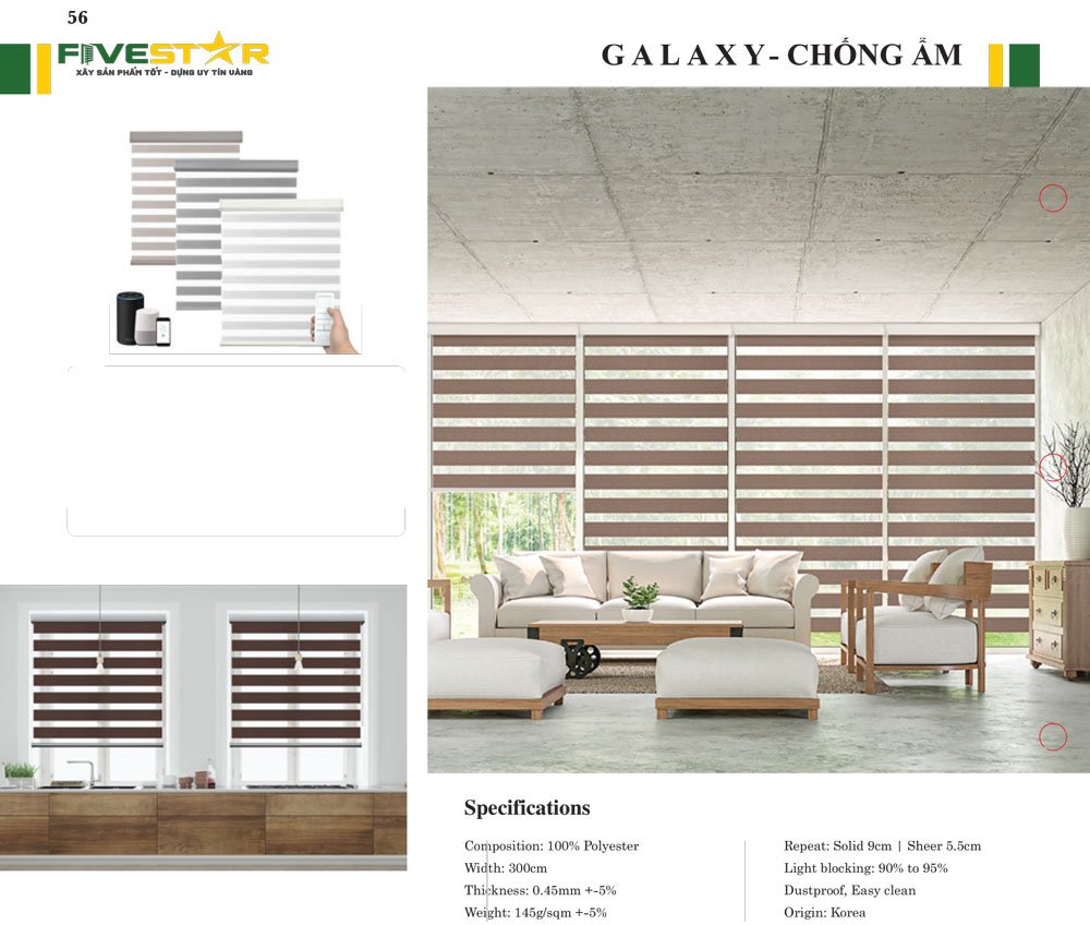 Rèm Cầu Vồng Fivestar Gallaxy