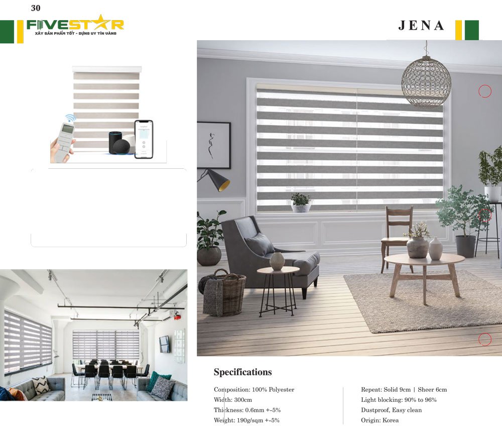Rèm Cầu Vồng Fivestar Jena