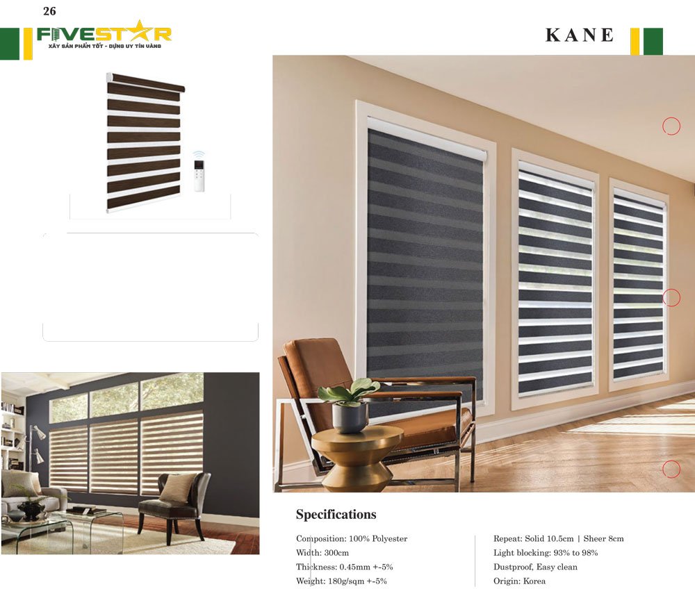Rèm Cầu Vồng Fivestar Kane