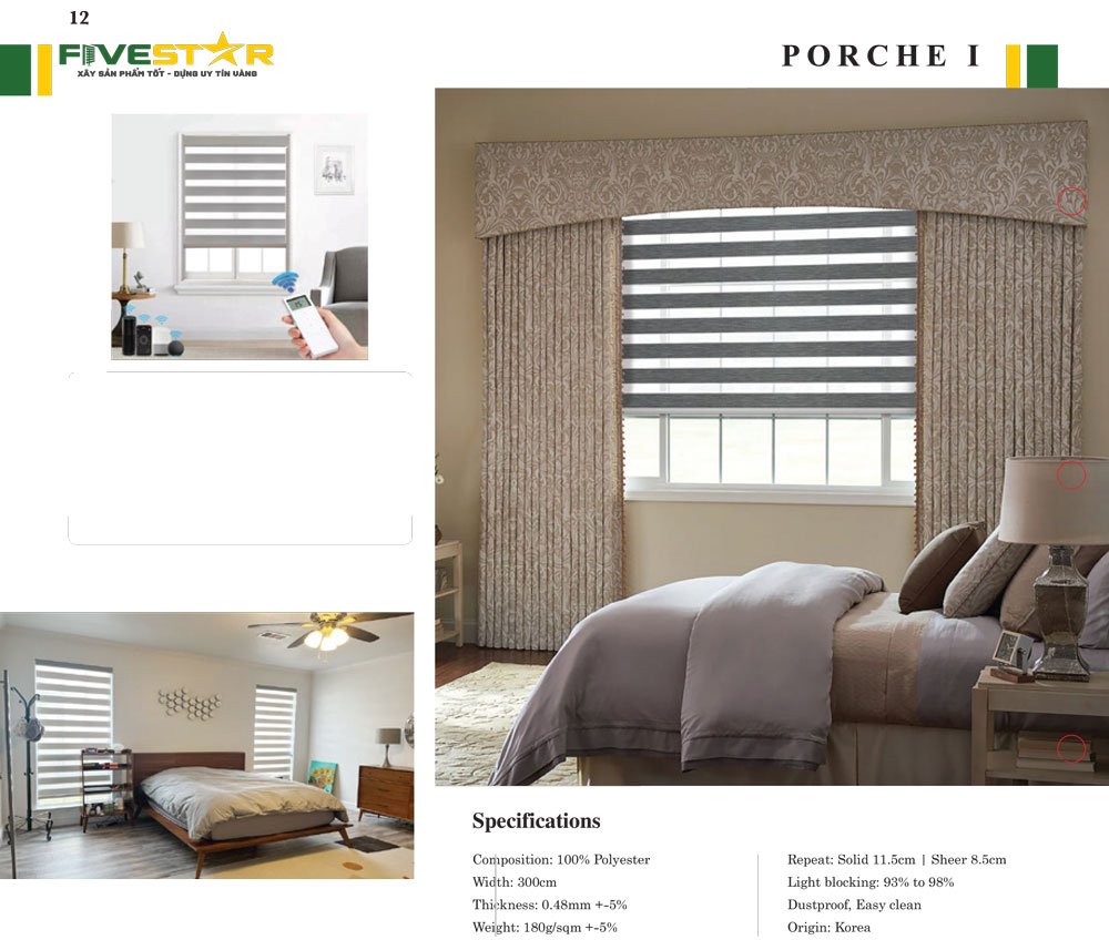 Rèm Cầu Vồng Fivestar Porche