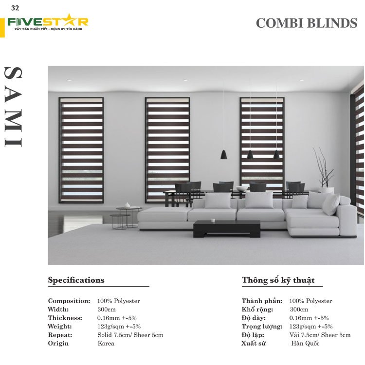 Rèm Cầu Vồng Fivestar Sami