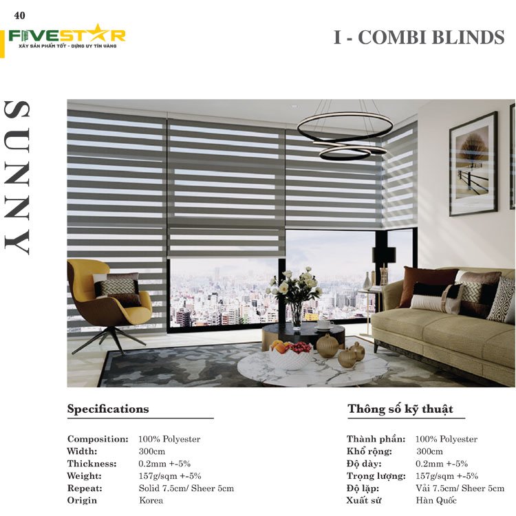 Rèm Cầu Vồng Fivestar Sunny