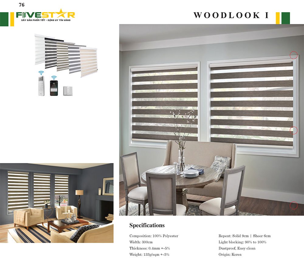 Rèm Cầu Vồng Fivestar Woodlook I