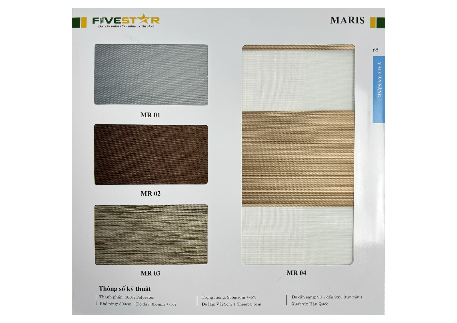 Rèm Cầu Vồng Fivestar Maris