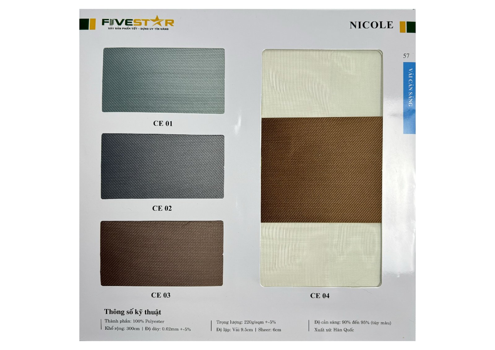 Rèm Cầu Vồng Fivestar Nicole