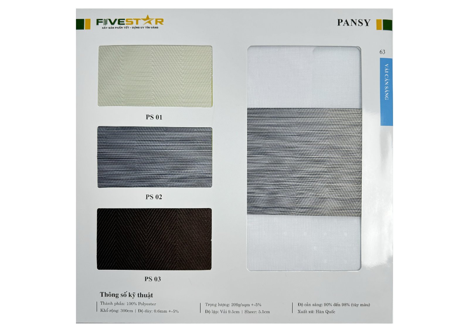 Rèm Cầu Vồng Fivestar Pansy