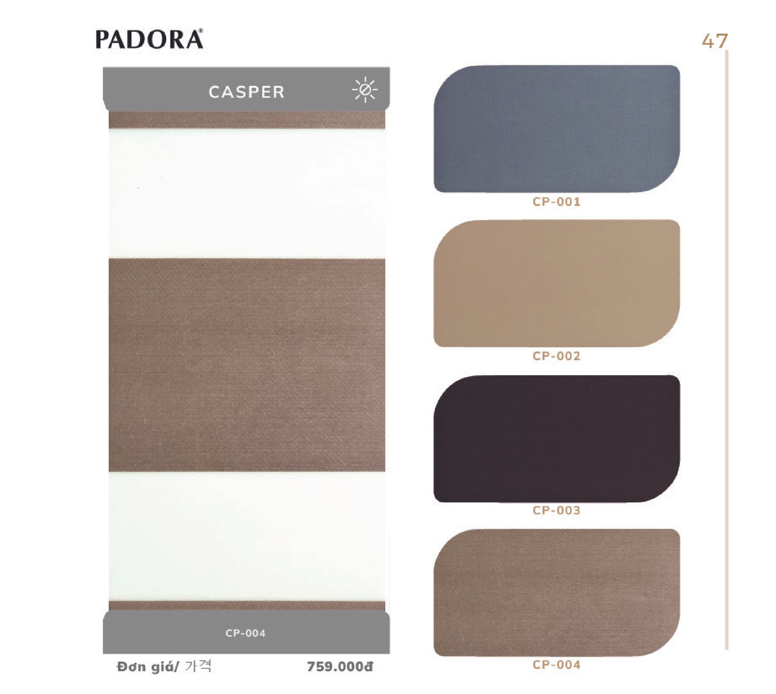 Rèm Cầu Vồng Padora Mã sản phẩm Casper
