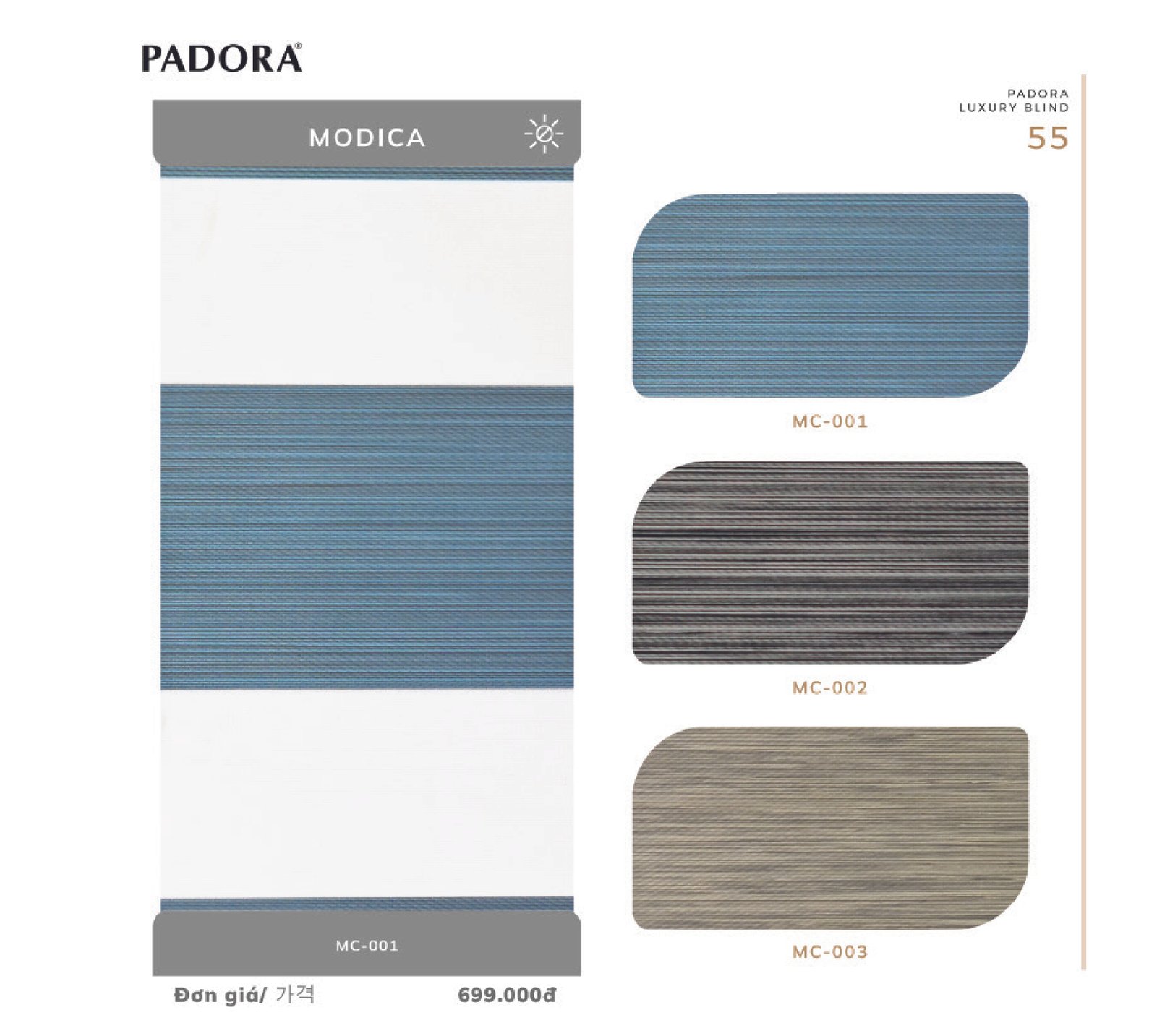 Rèm Cầu Vồng Padora Mã sản phẩm Modica