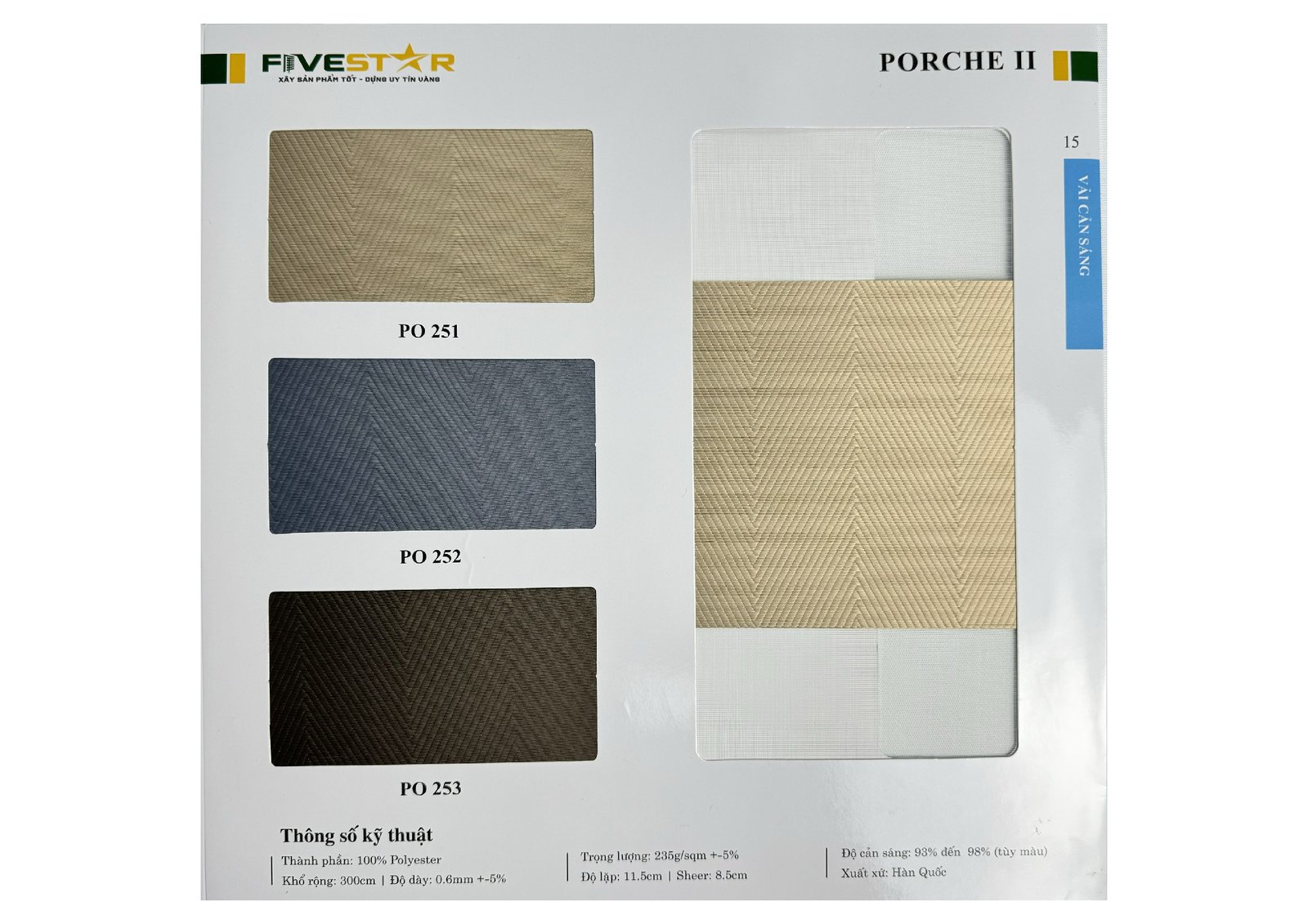 Rèm Cầu Vồng Fivestar Porche II