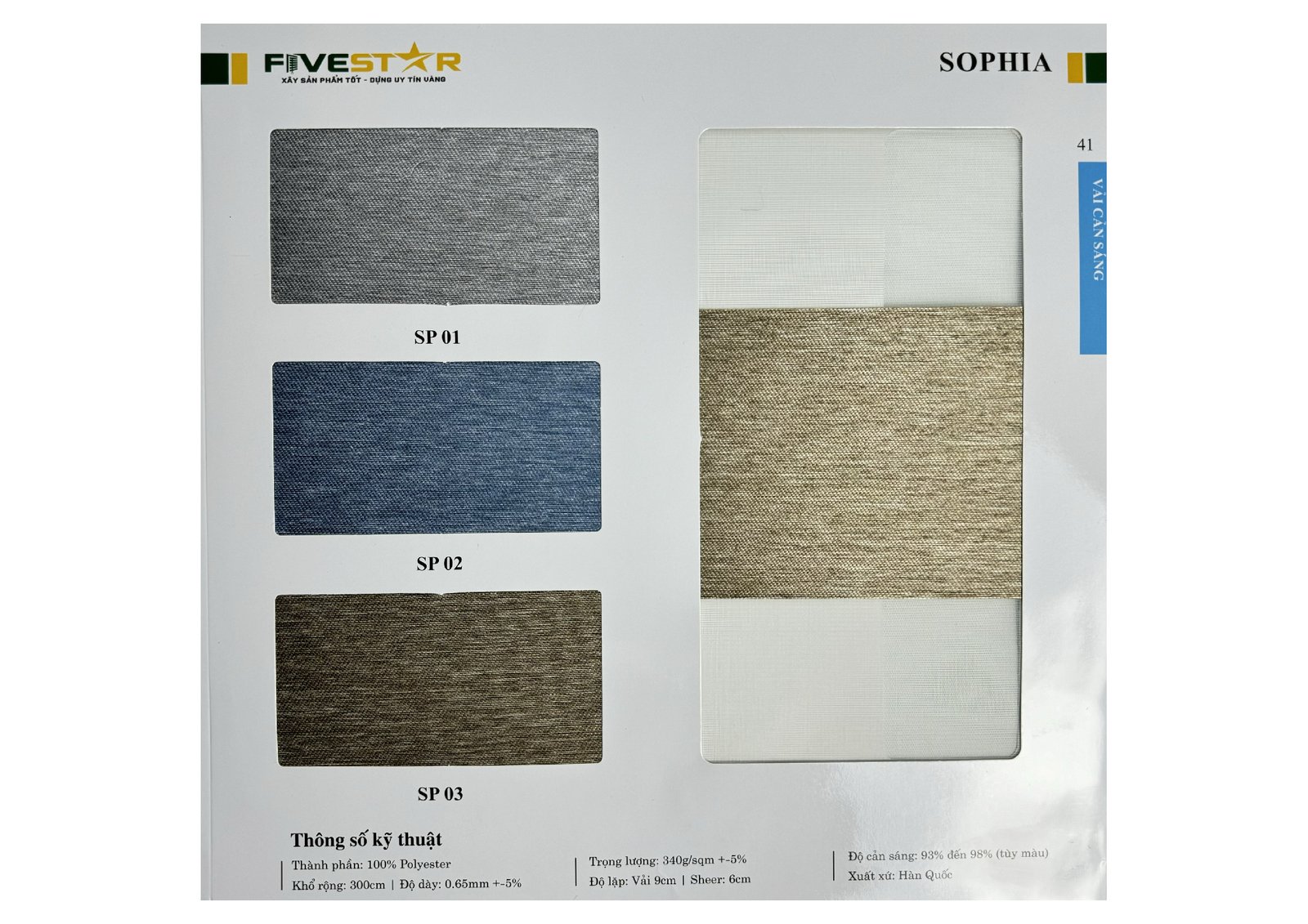 Rèm Cầu Vồng Fivestar Sophia
