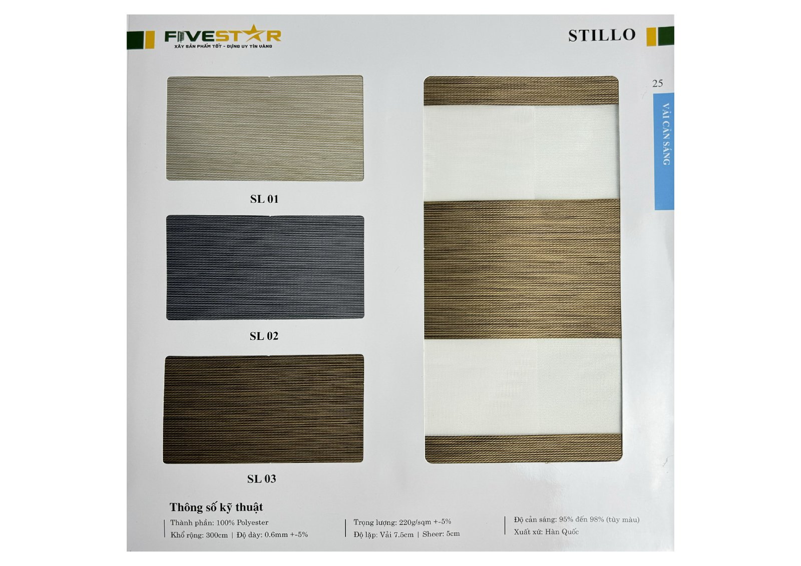 Rèm Cầu Vồng Fivestar Stillo