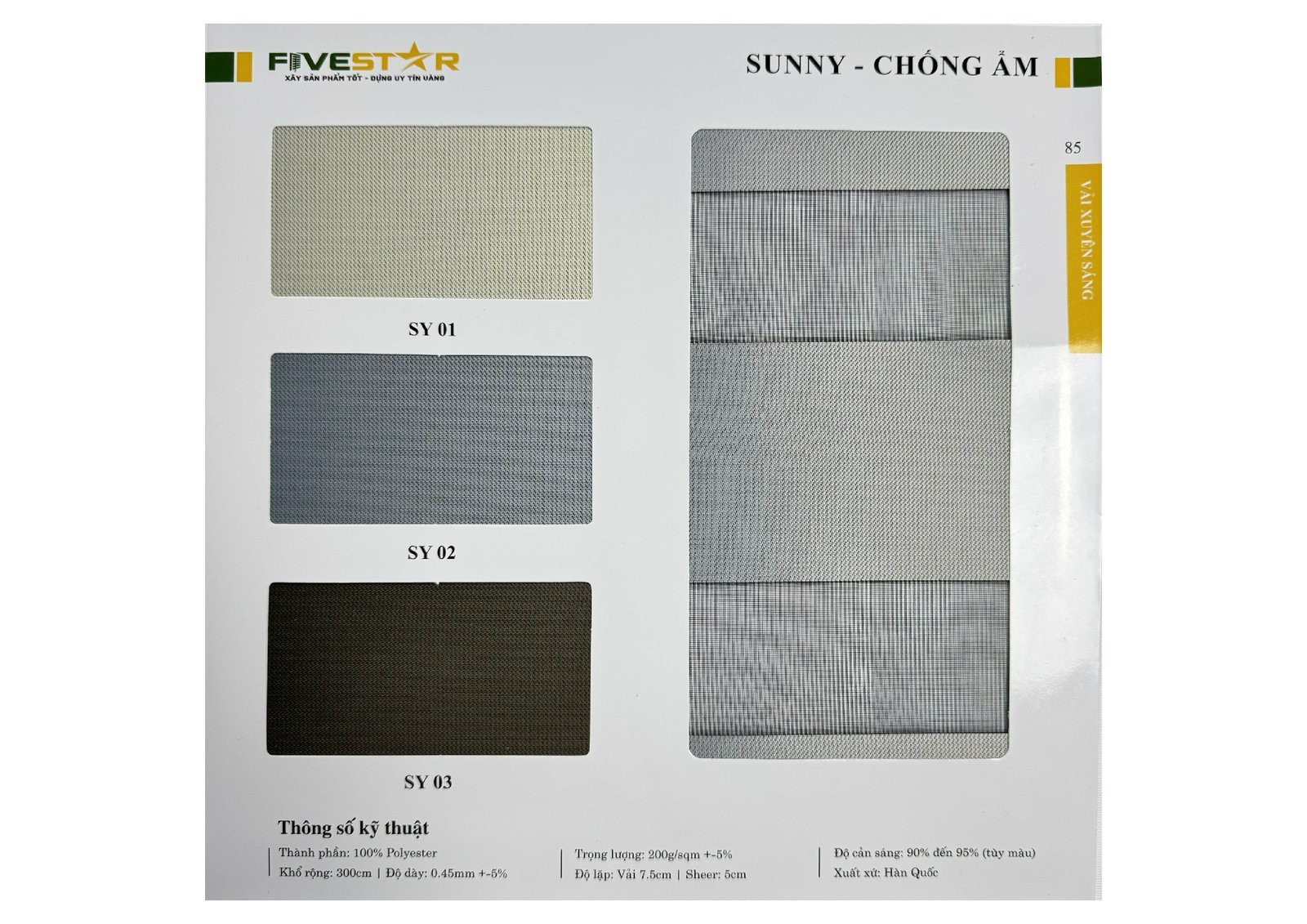 Rèm Cầu Vồng Fivestar Sunny