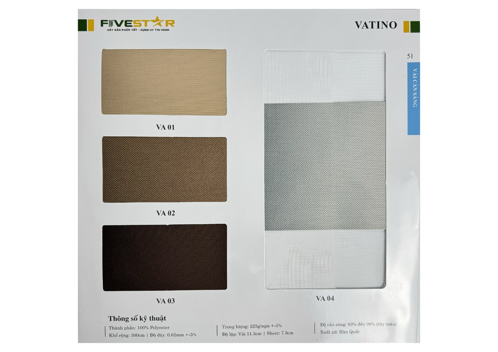 Rèm Cầu Vồng Fivestar Vatino