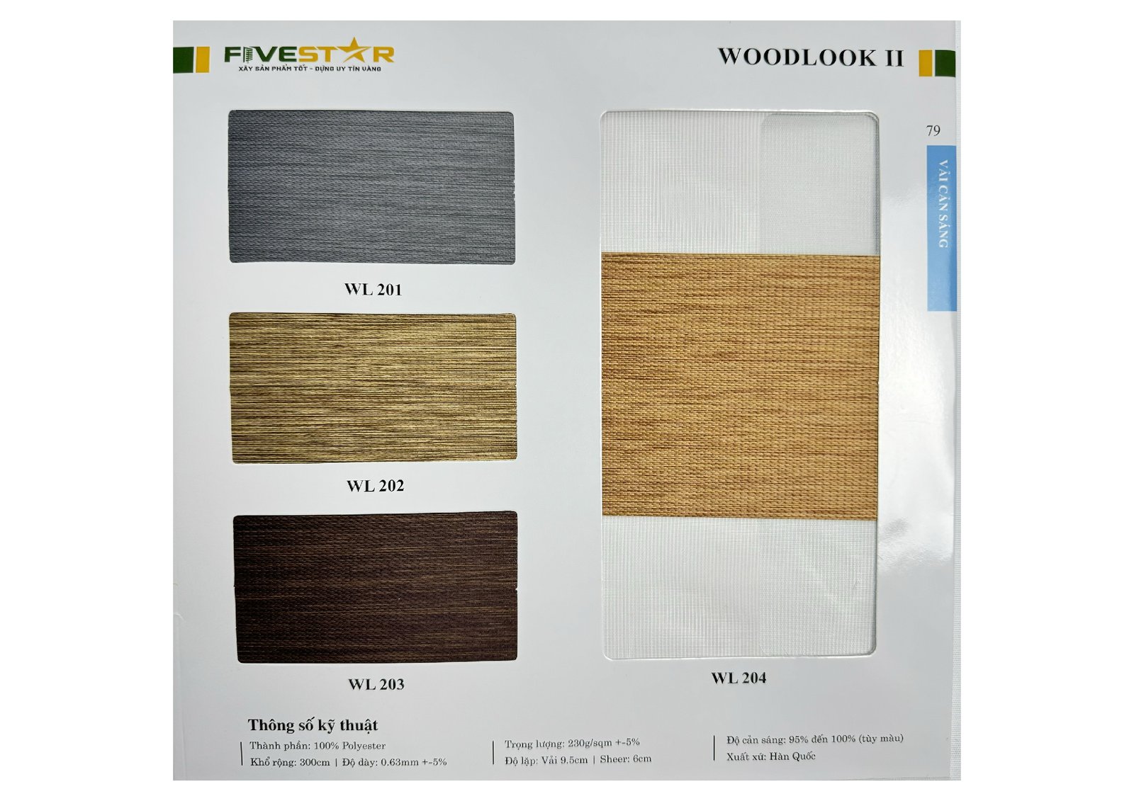 Rèm Cầu Vồng Fivestar Woodlook II