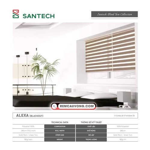 Hình ảnh Rèm Cầu Vồng Santech Alexa