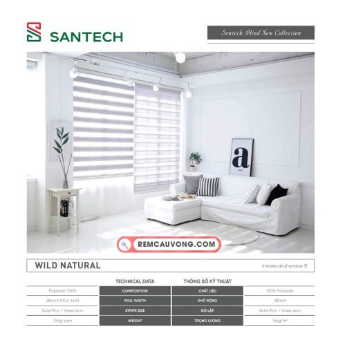 Hình ảnh Rèm Cầu Vồng Santech Wild Natural