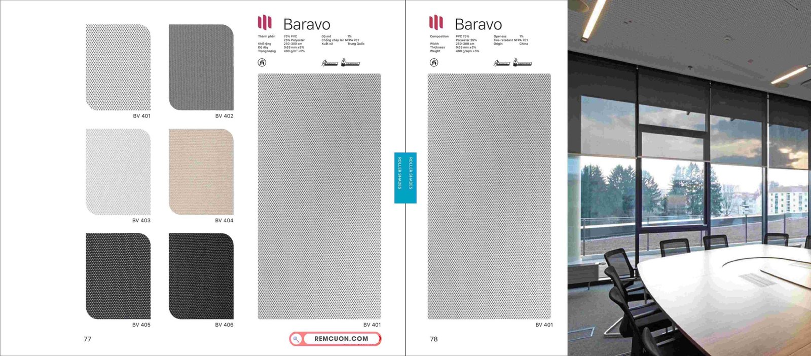 Rèm Cuốn Modero Baravo