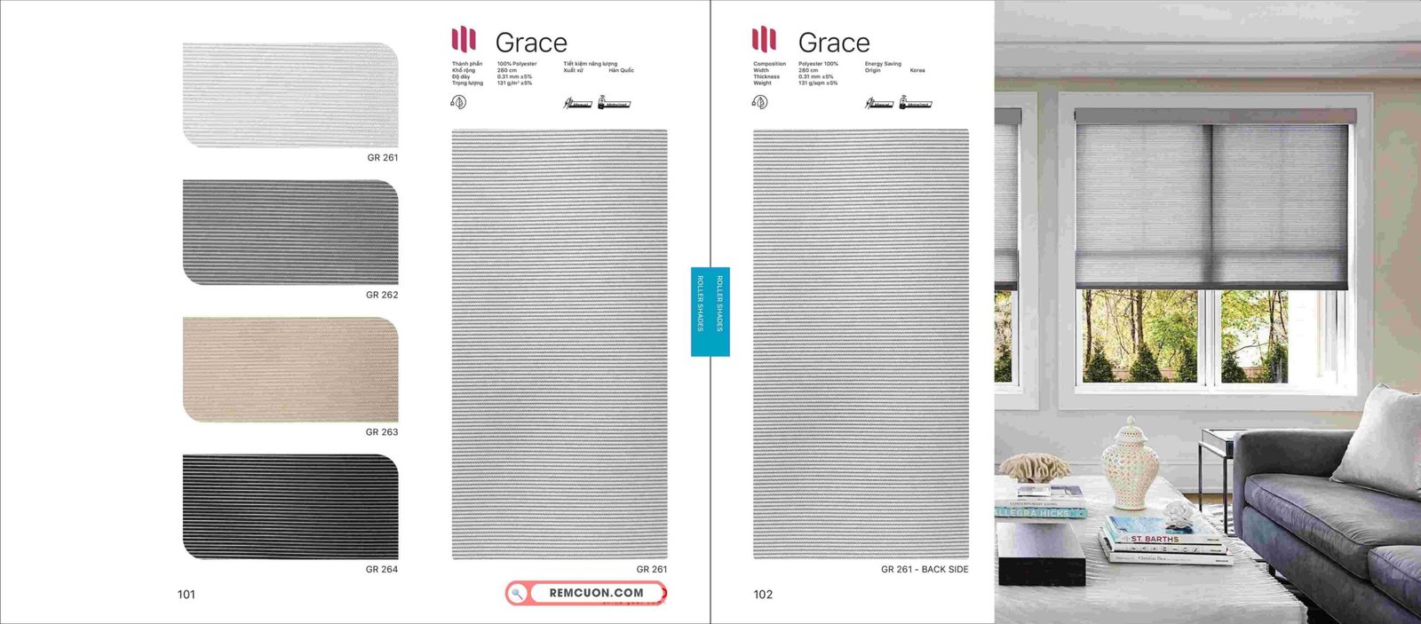 Rèm Cuốn Modero Grace