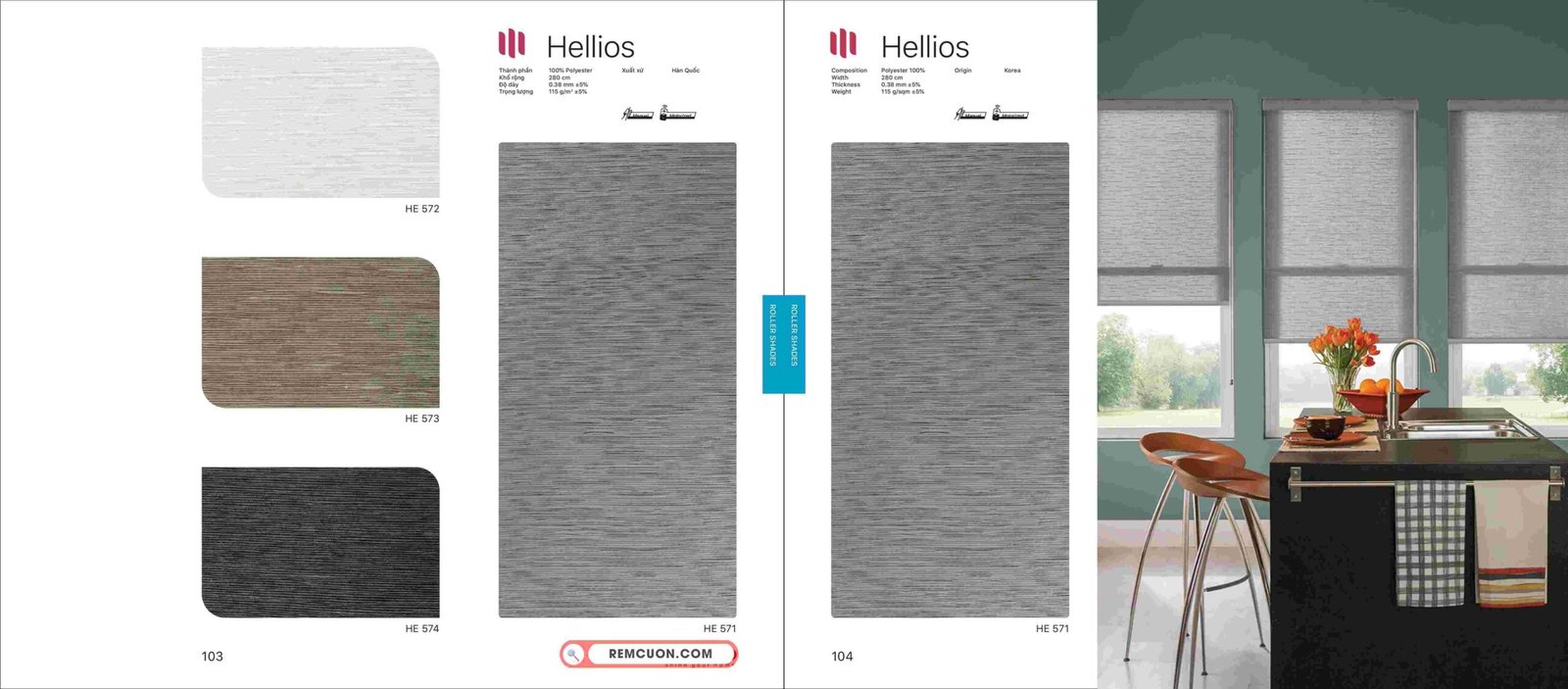 Rèm Cuốn Modero Hellios