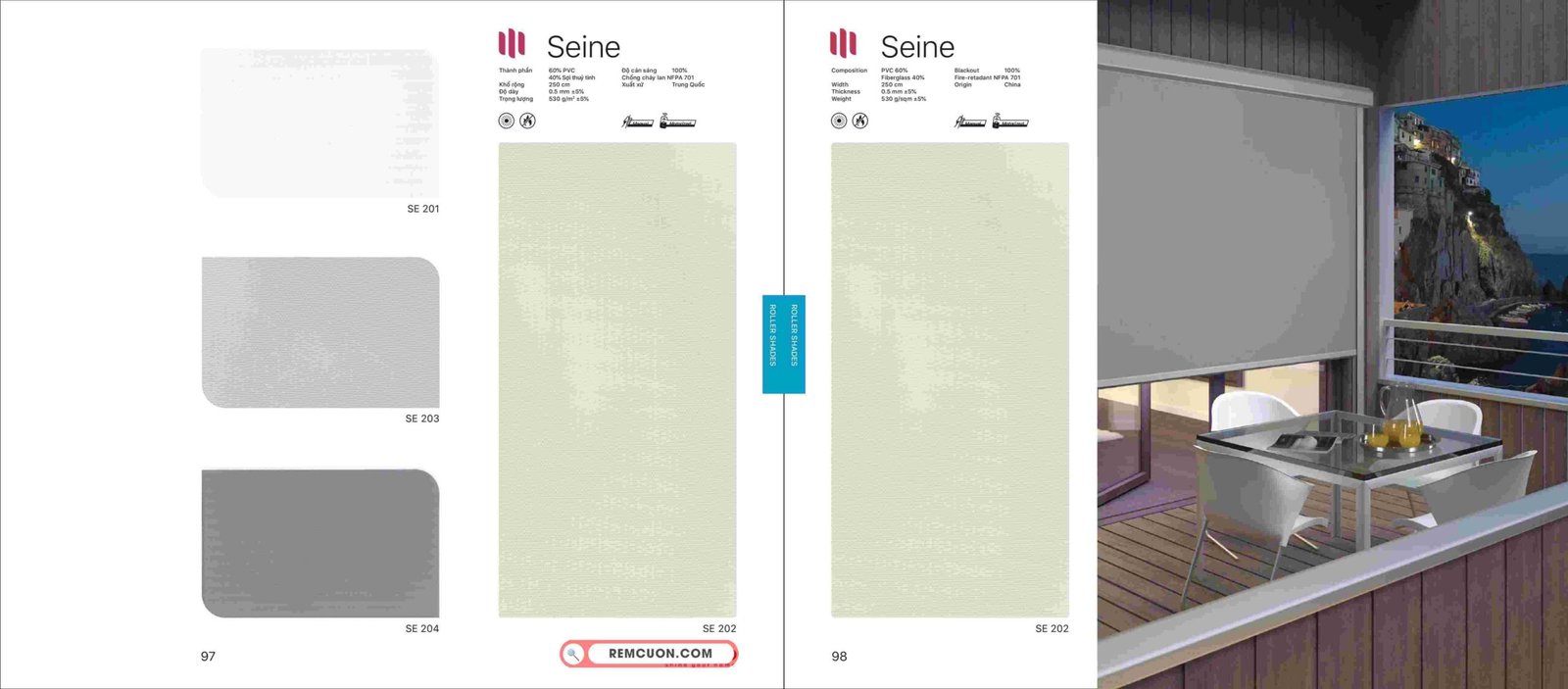 Rèm Cuốn Modero Seine