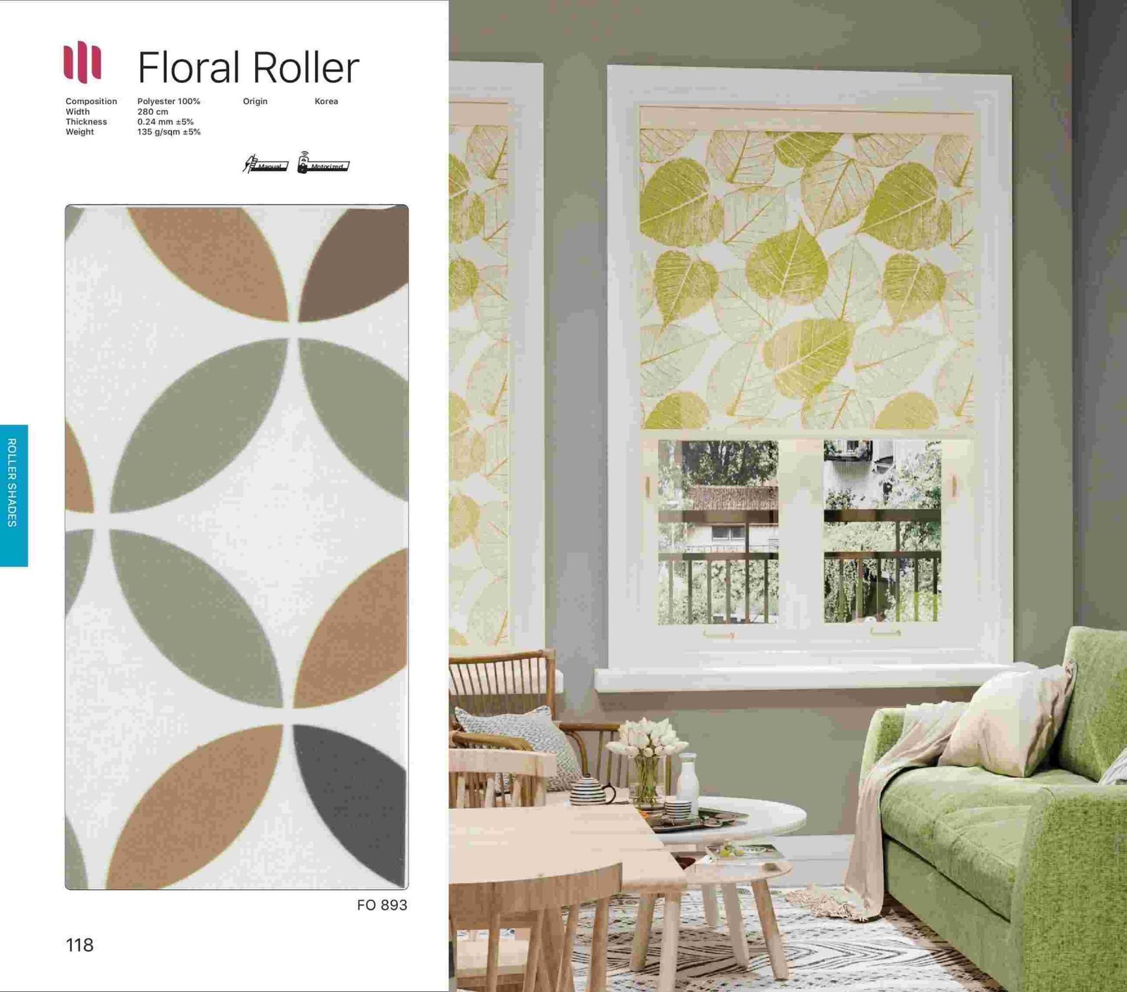Hình ảnh Rèm Cuốn Modero Floral Roller
