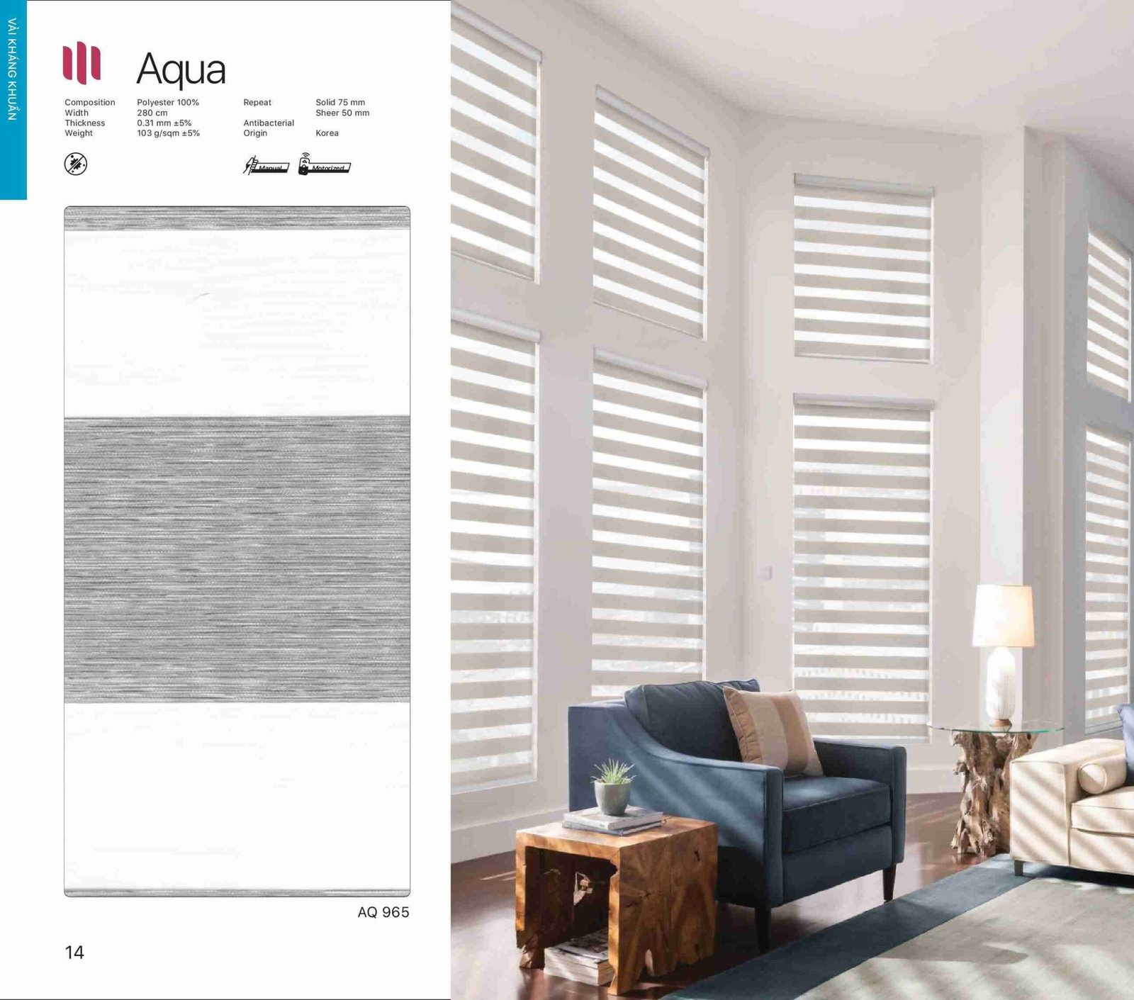 Hình Ảnh Rèm Cầu Vồng Modero Aqua