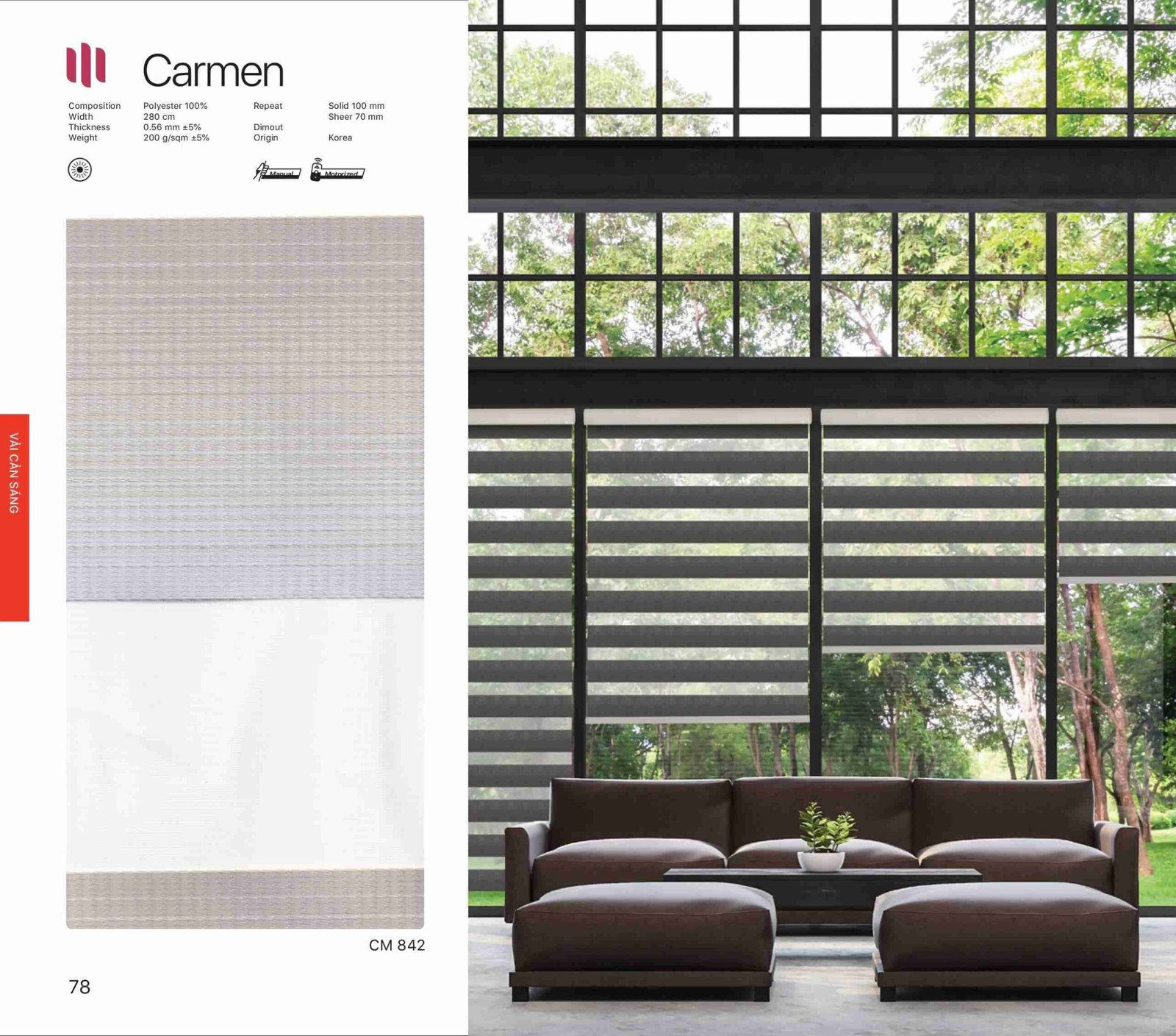 Hình Ảnh Rèm Cầu Vồng Modero Carmen