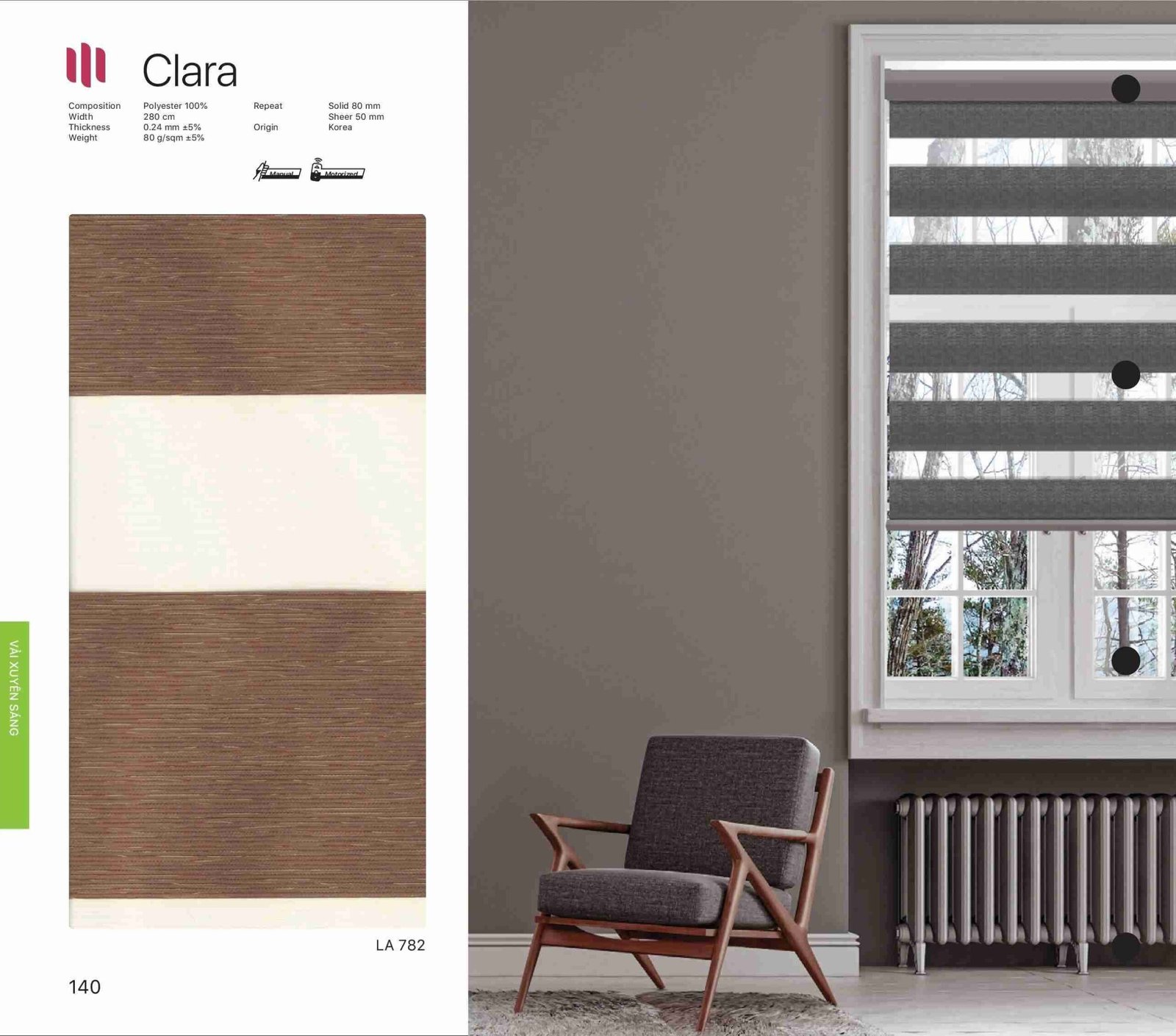 Hình Ảnh Rèm Cầu Vồng Modero Clara