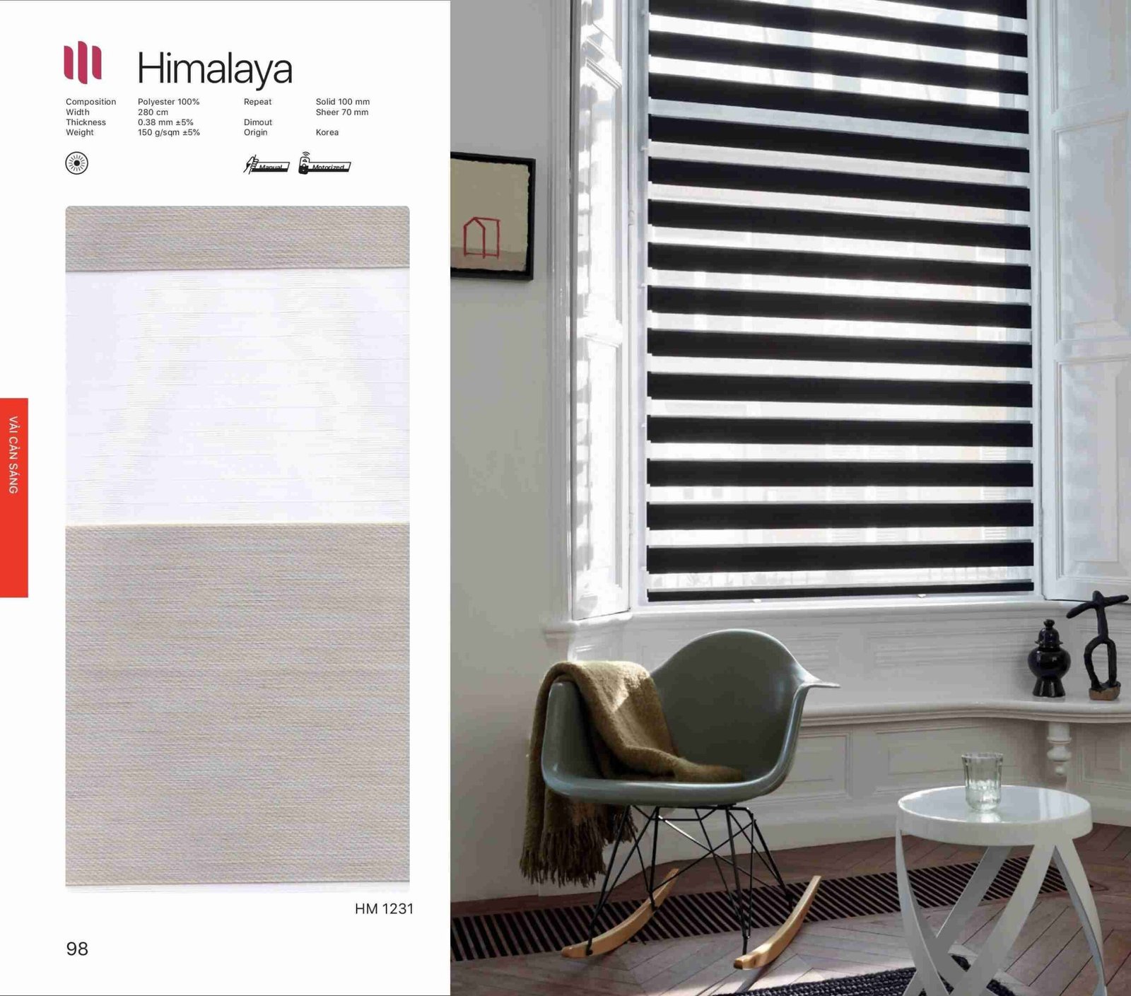 Hình Ảnh Rèm Cầu Vồng Modero Himalaya