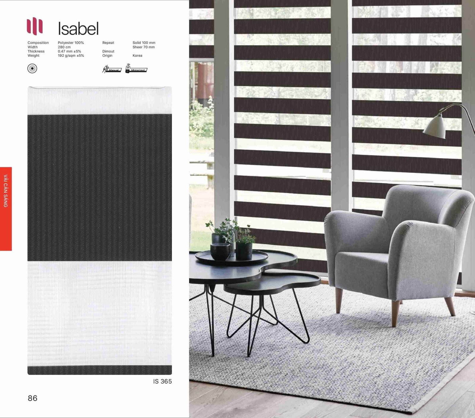 Hình Ảnh Rèm Cầu Vồng Modero Isabel