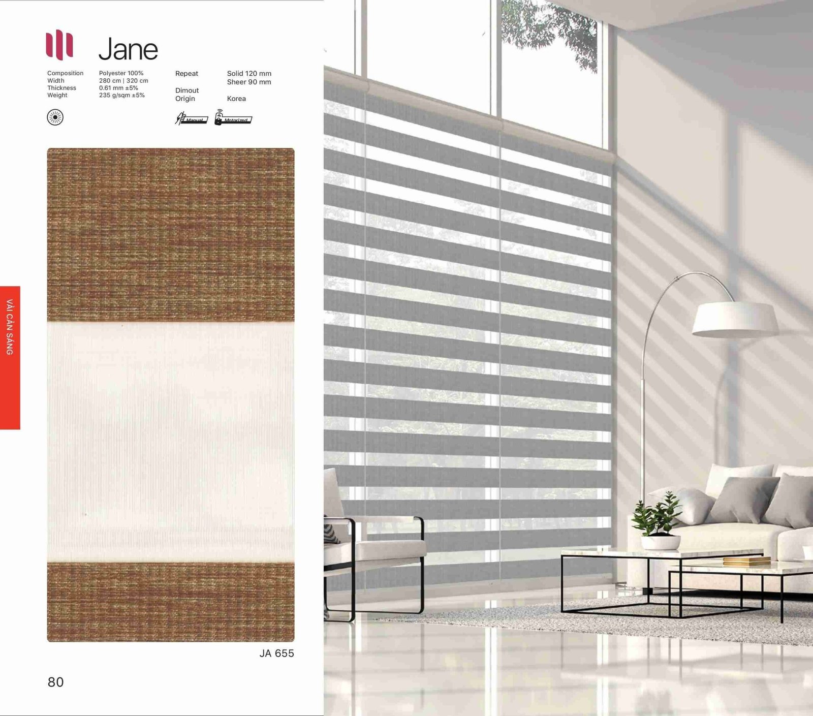 Hình Ảnh Rèm Cầu Vồng Modero Jane