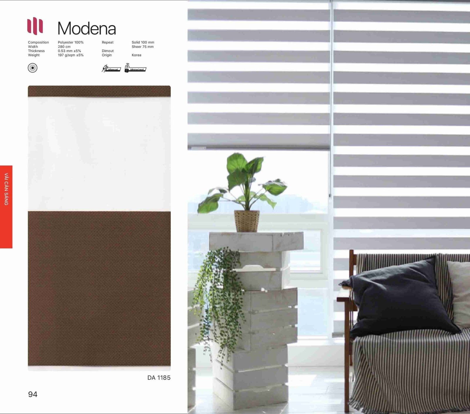 Hình Ảnh Rèm Cầu Vồng Modero Modena