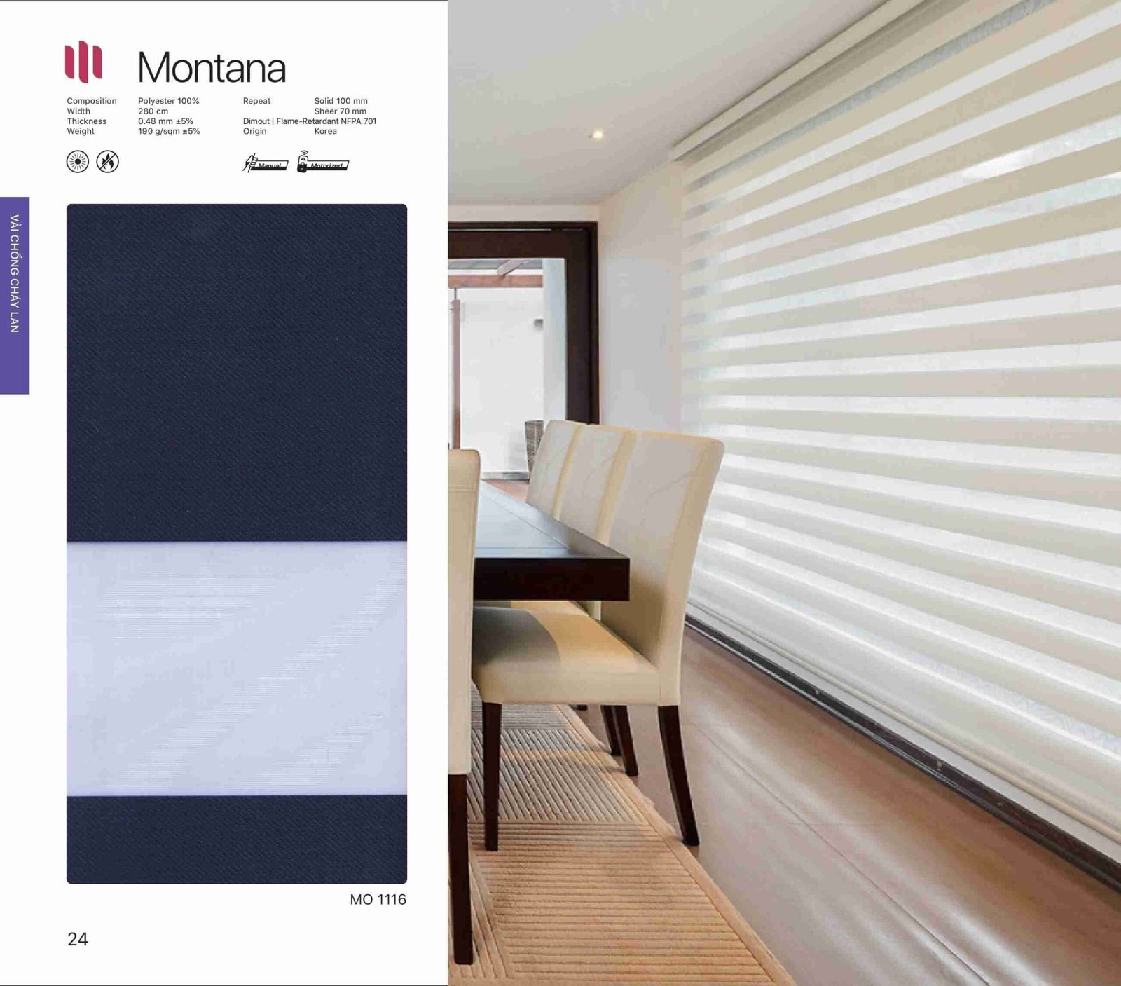 Hình Ảnh Rèm Cầu Vồng Modero Montana