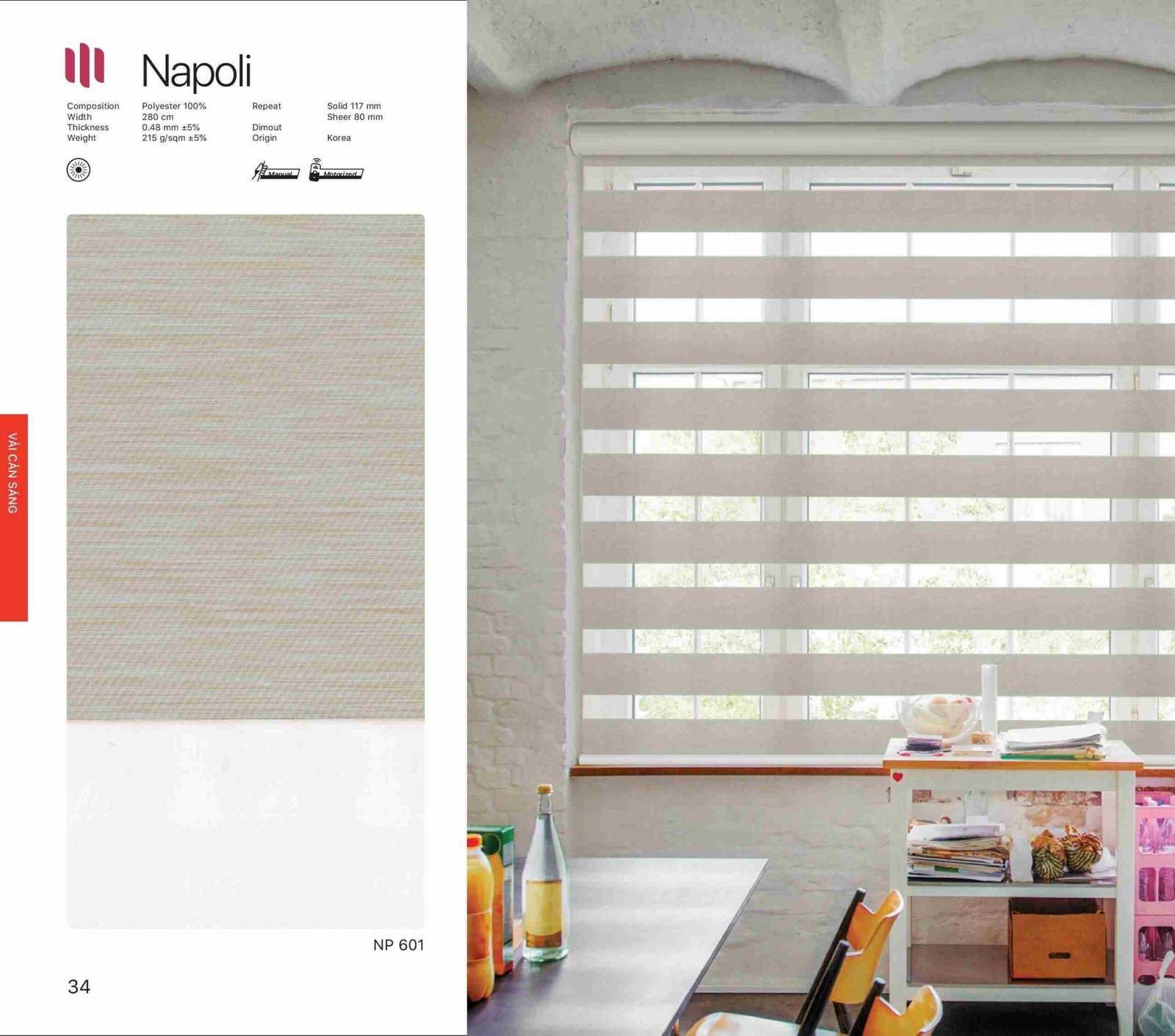 Hình Ảnh Rèm Cầu Vồng Modero Napoli