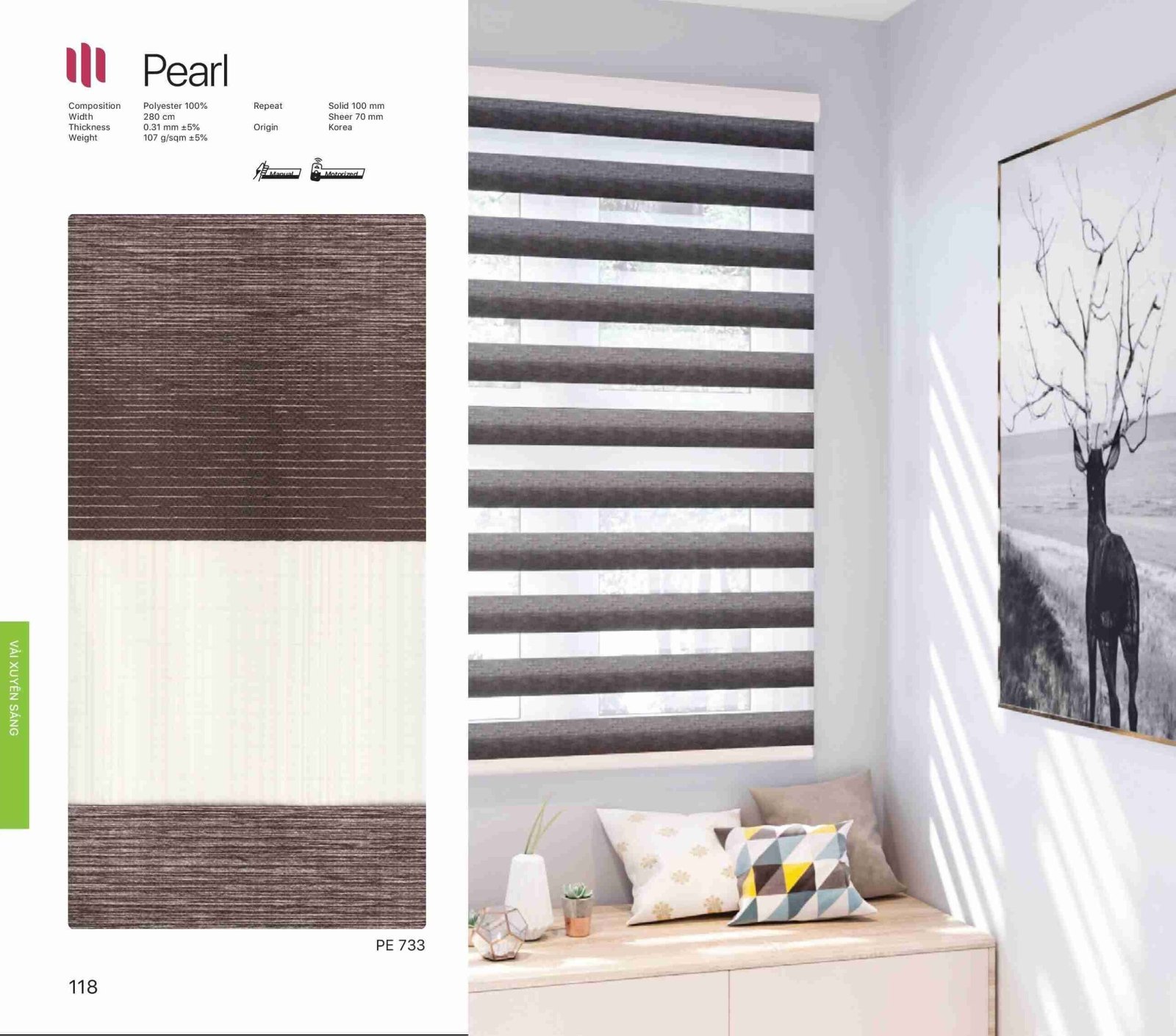 Hình Ảnh Rèm Cầu Vồng Modero Pearl