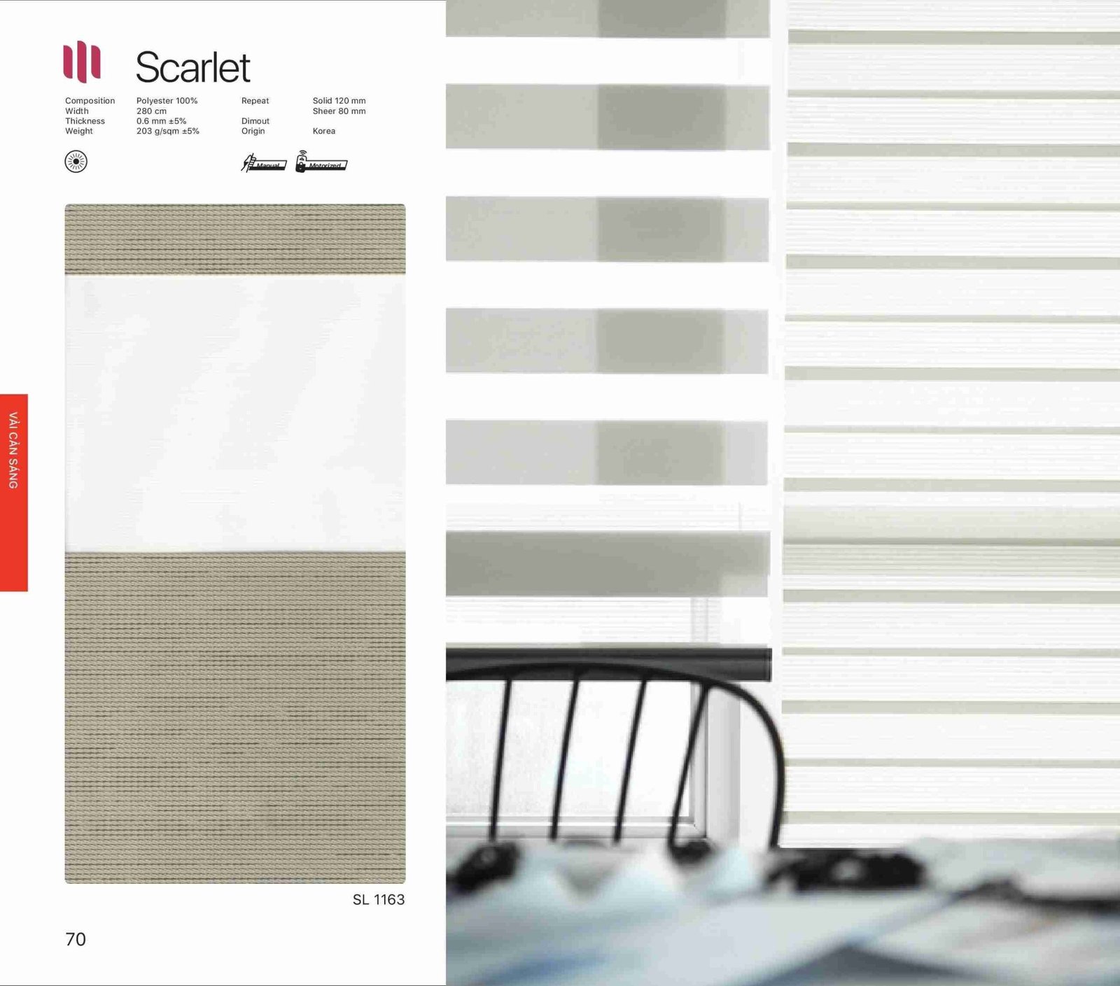 Hình Ảnh Rèm Cầu Vồng Modero Scarlet