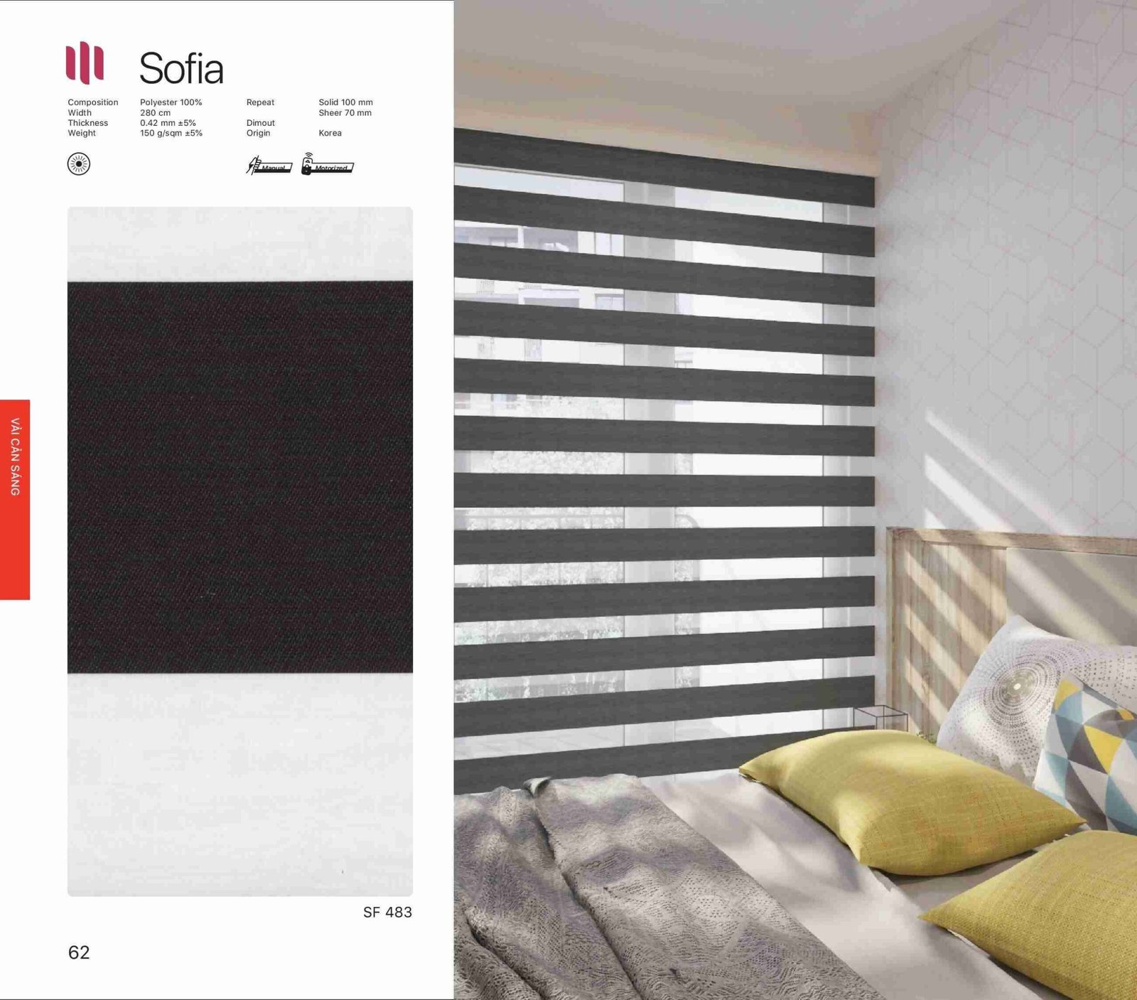 Hình Ảnh Rèm Cầu Vồng Modero Sofia