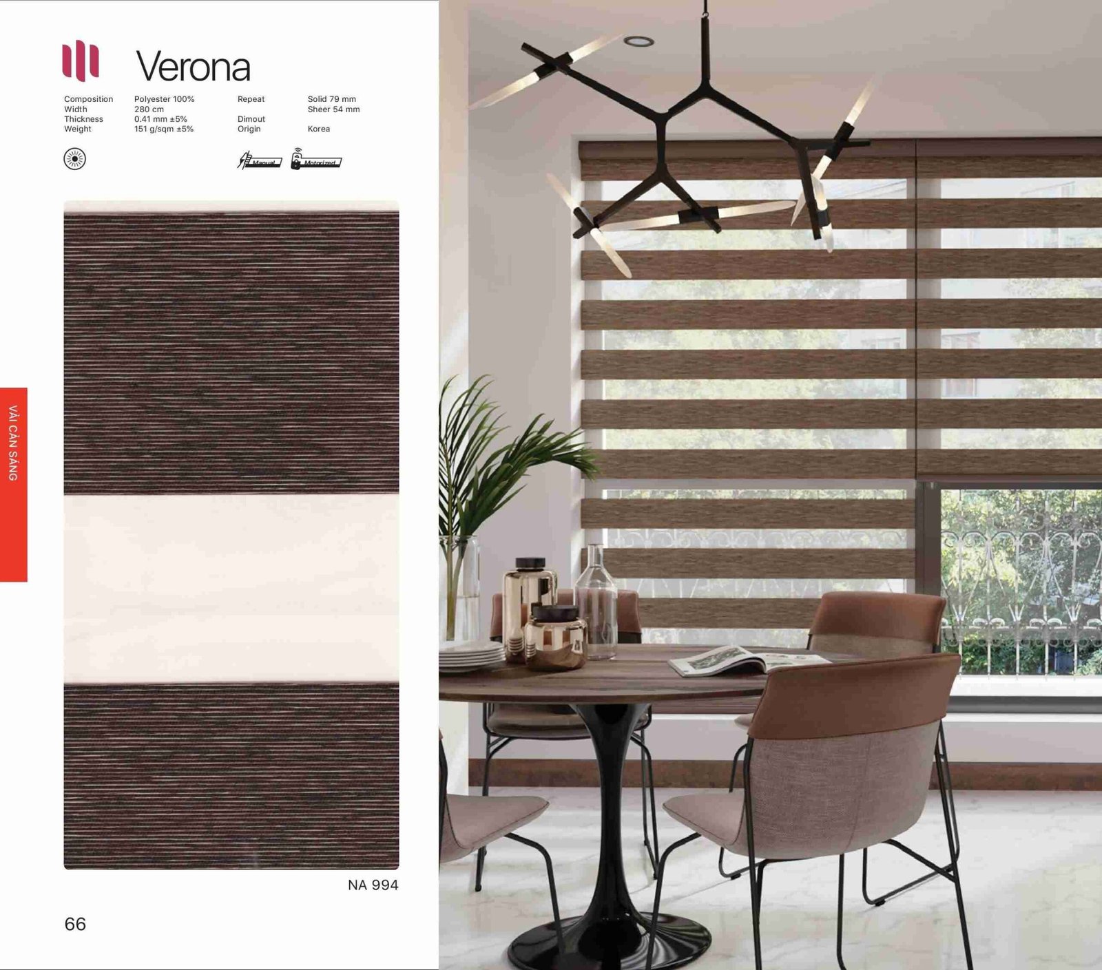 Hình Ảnh Rèm Cầu Vồng Modero Verona