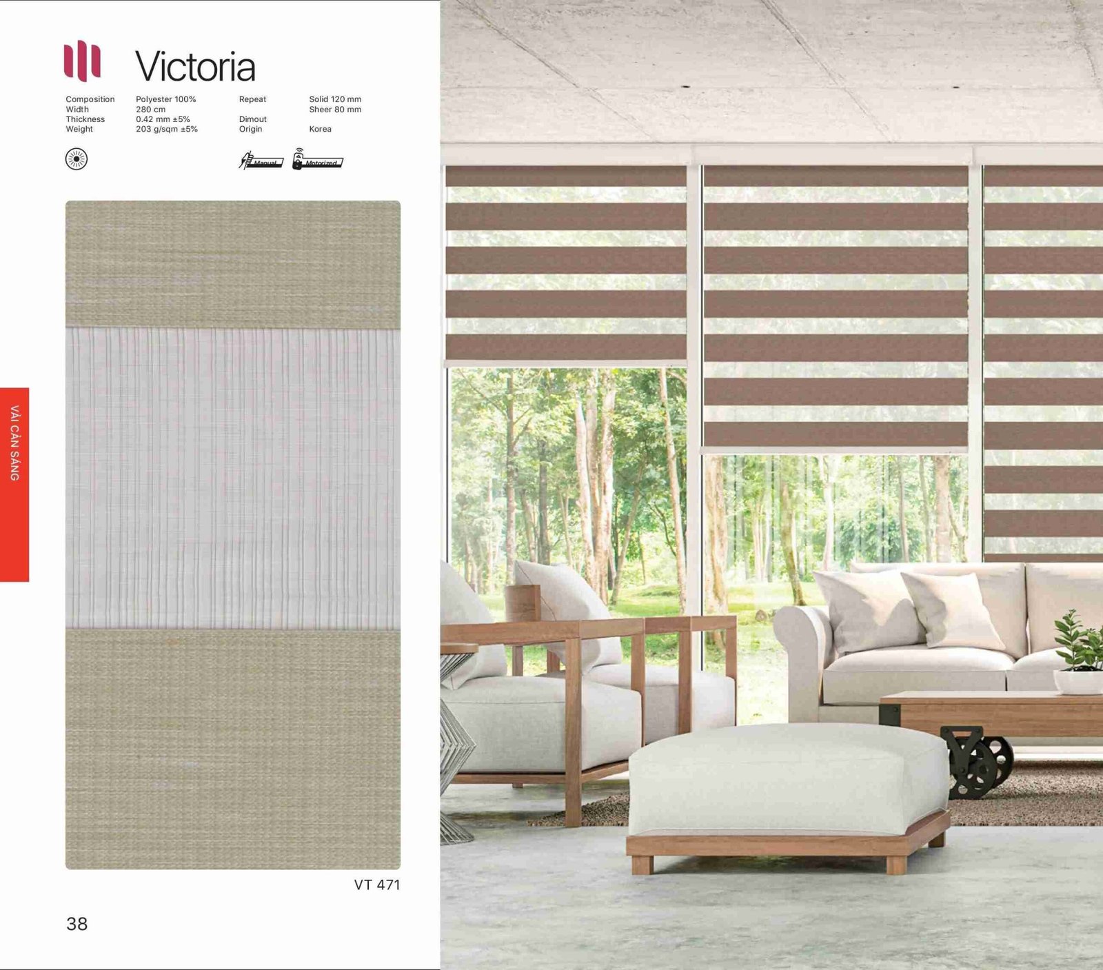 Hình Ảnh Rèm Cầu Vồng Modero Victoria